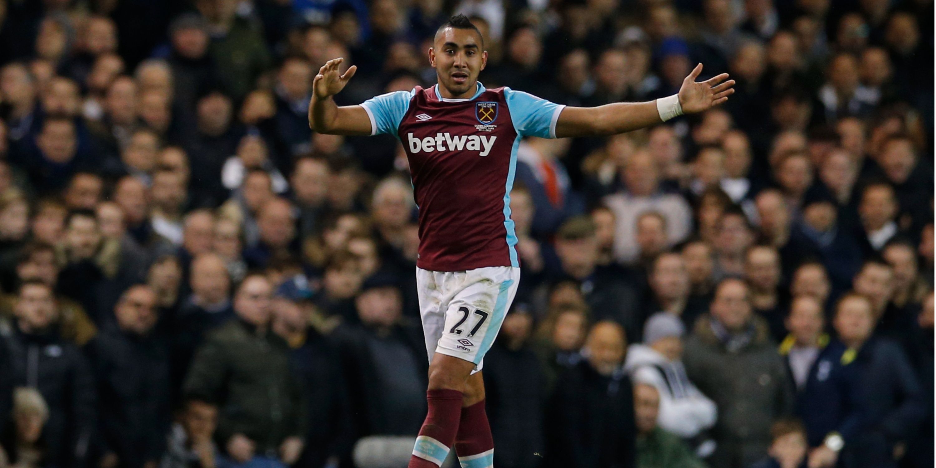 Dimitri Payet in action for West Ham.