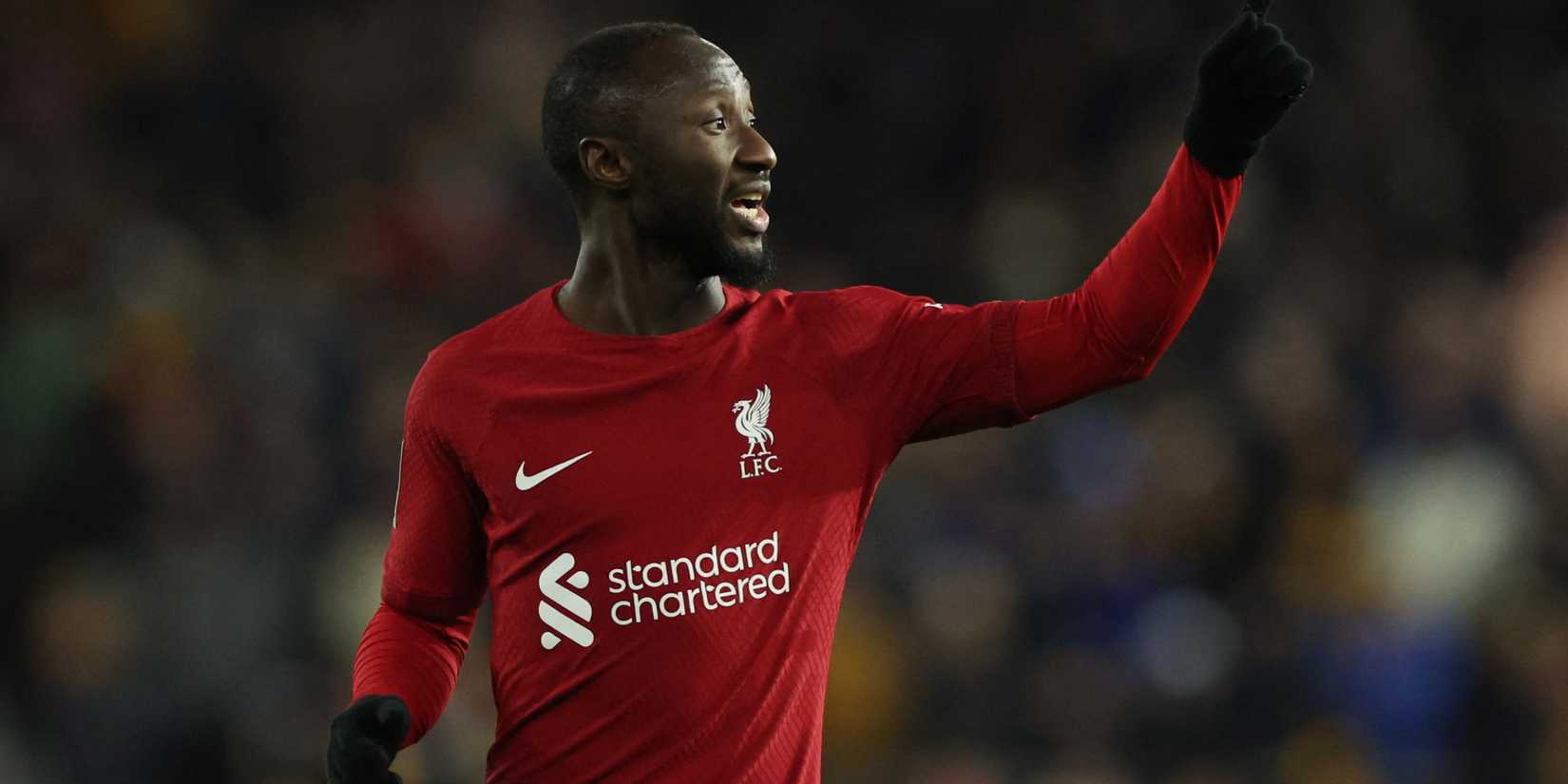 Naby Keita in action for Liverpool.