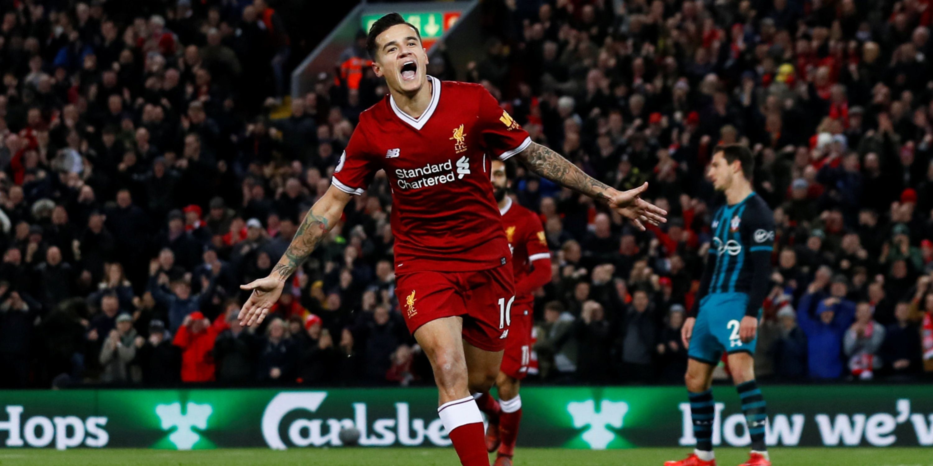 Philippe Coutinho scores for Liverpool