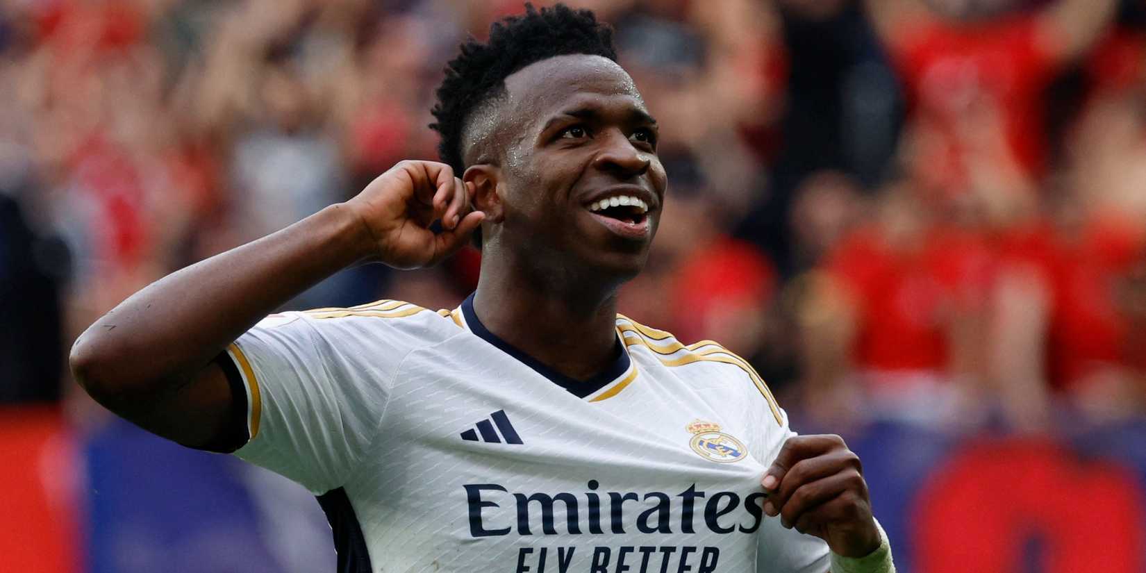 Vinicius Jr. celebrates for Real Madrid