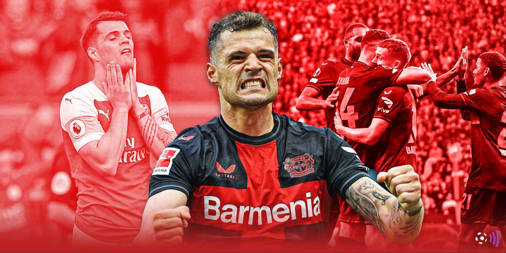 Granit Xhaka jugando para el Bayer Leverkusen