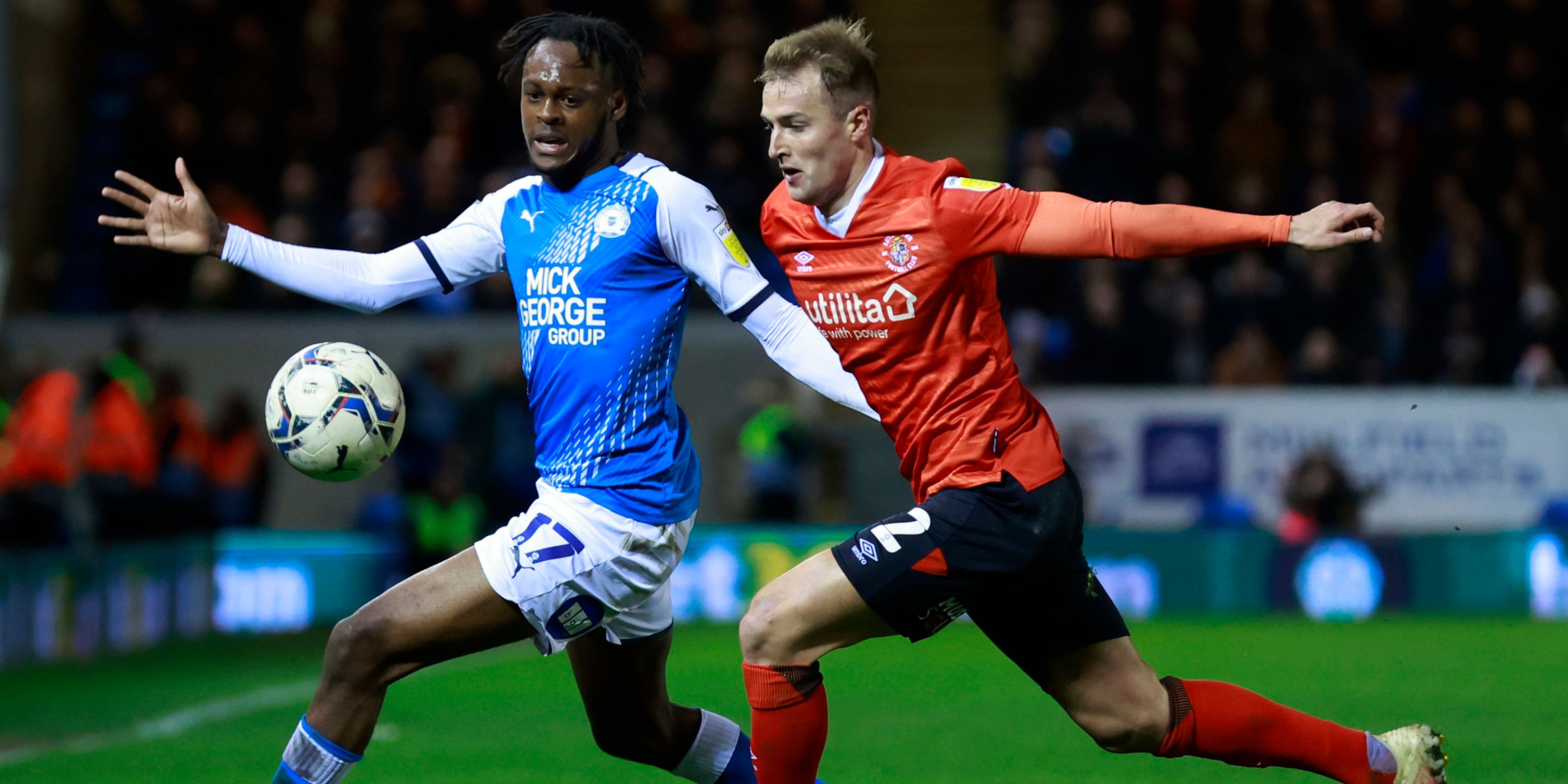Peterborough United striker Ricky-Jade Jones in action