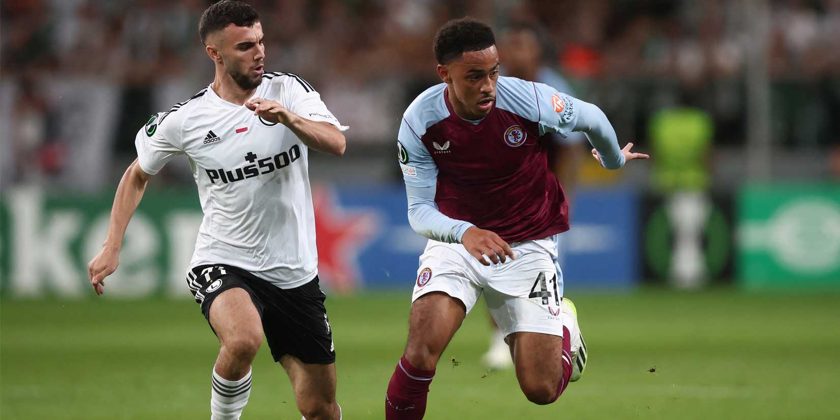 Aston Villa's Jacob Ramsey in action