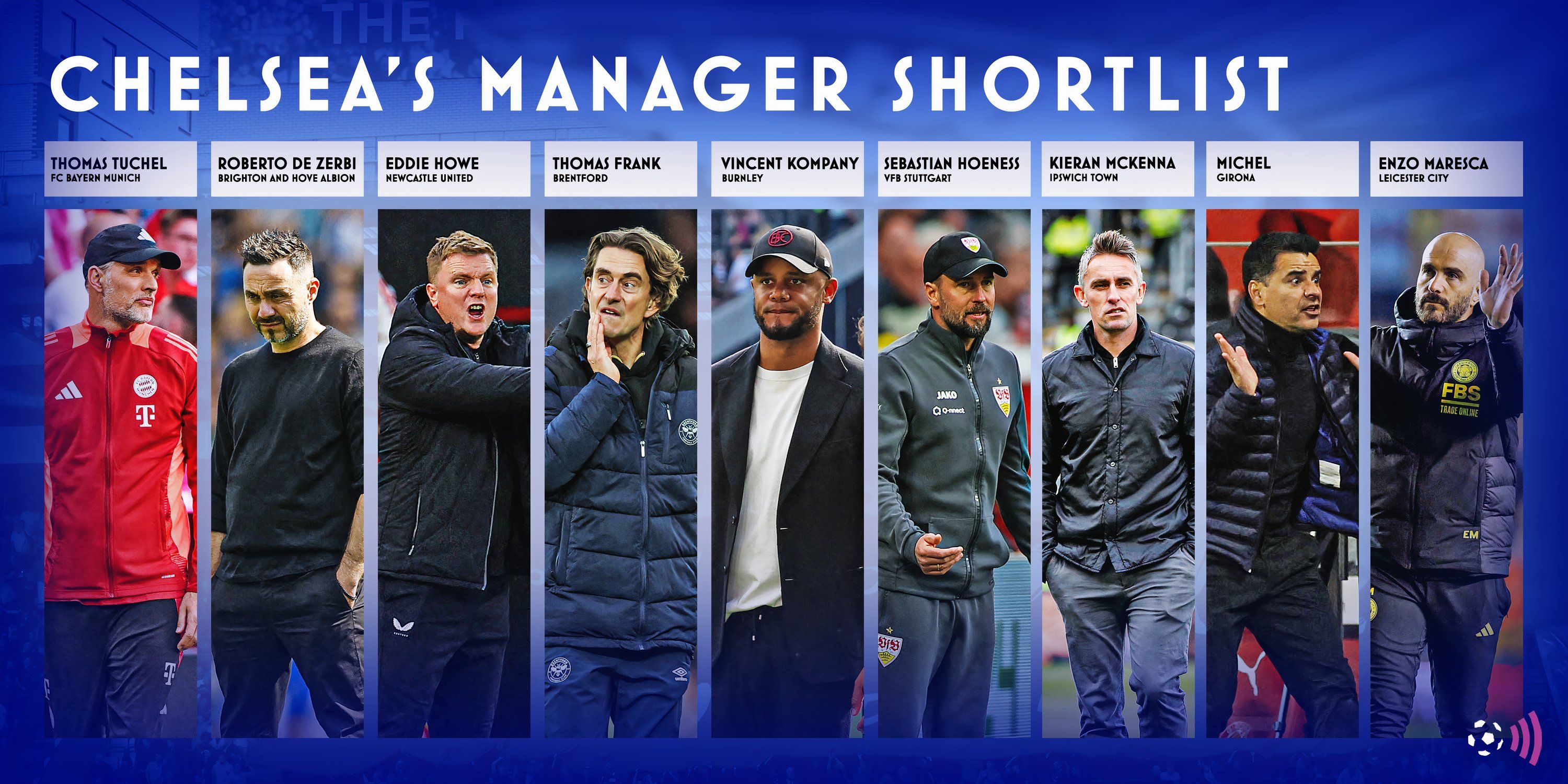 Chelsea manager shortlist