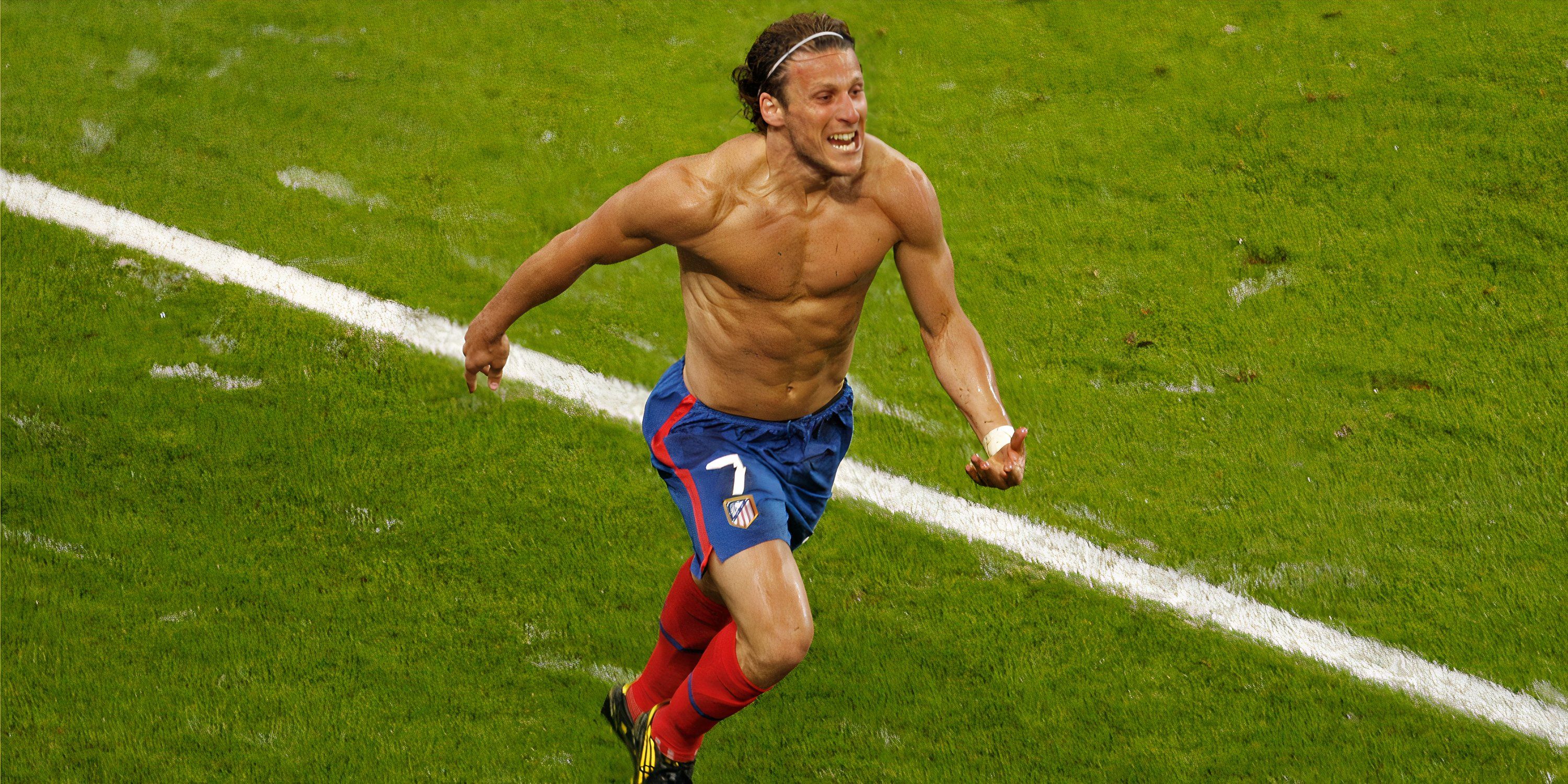 Fanion Brodé Atlético Madrid Vs Fulham – Finale Europa League 2010 – 48x36 Cm