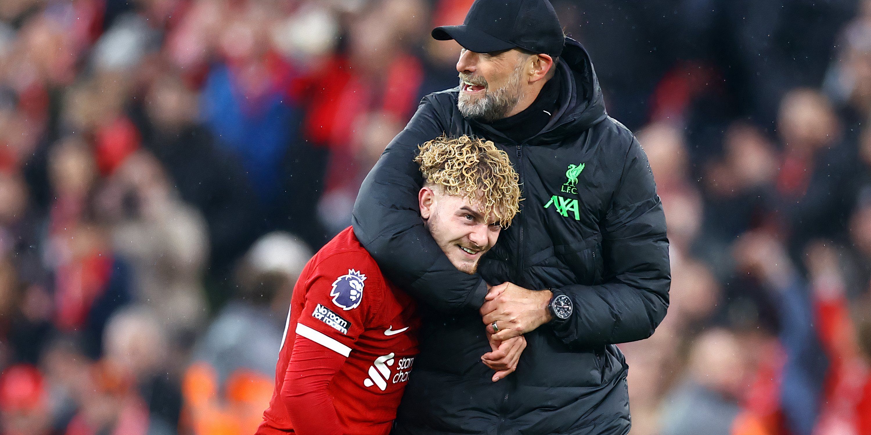 Harvey Elliott and Jurgen Klopp