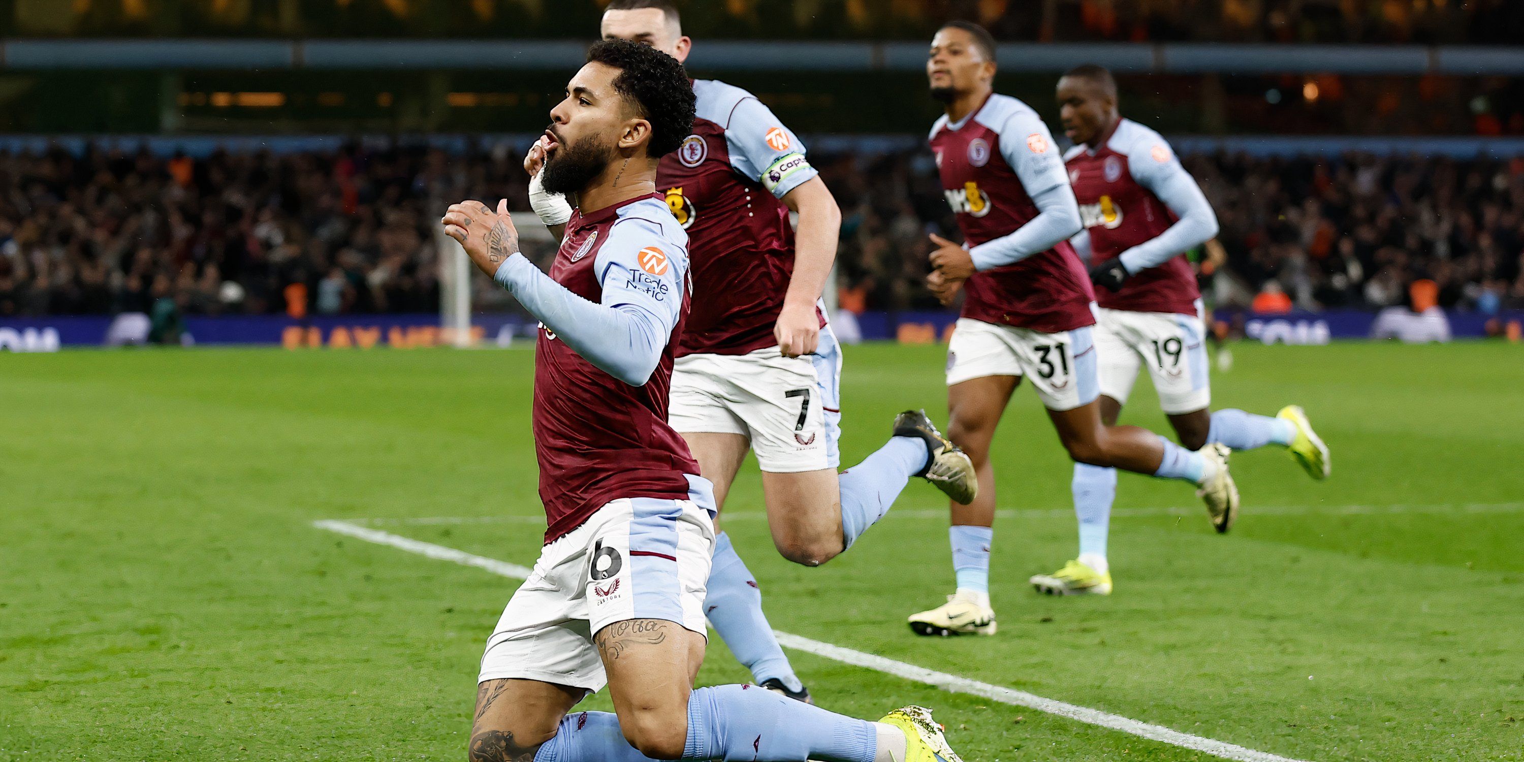 Douglas Luiz scores for Aston Villa