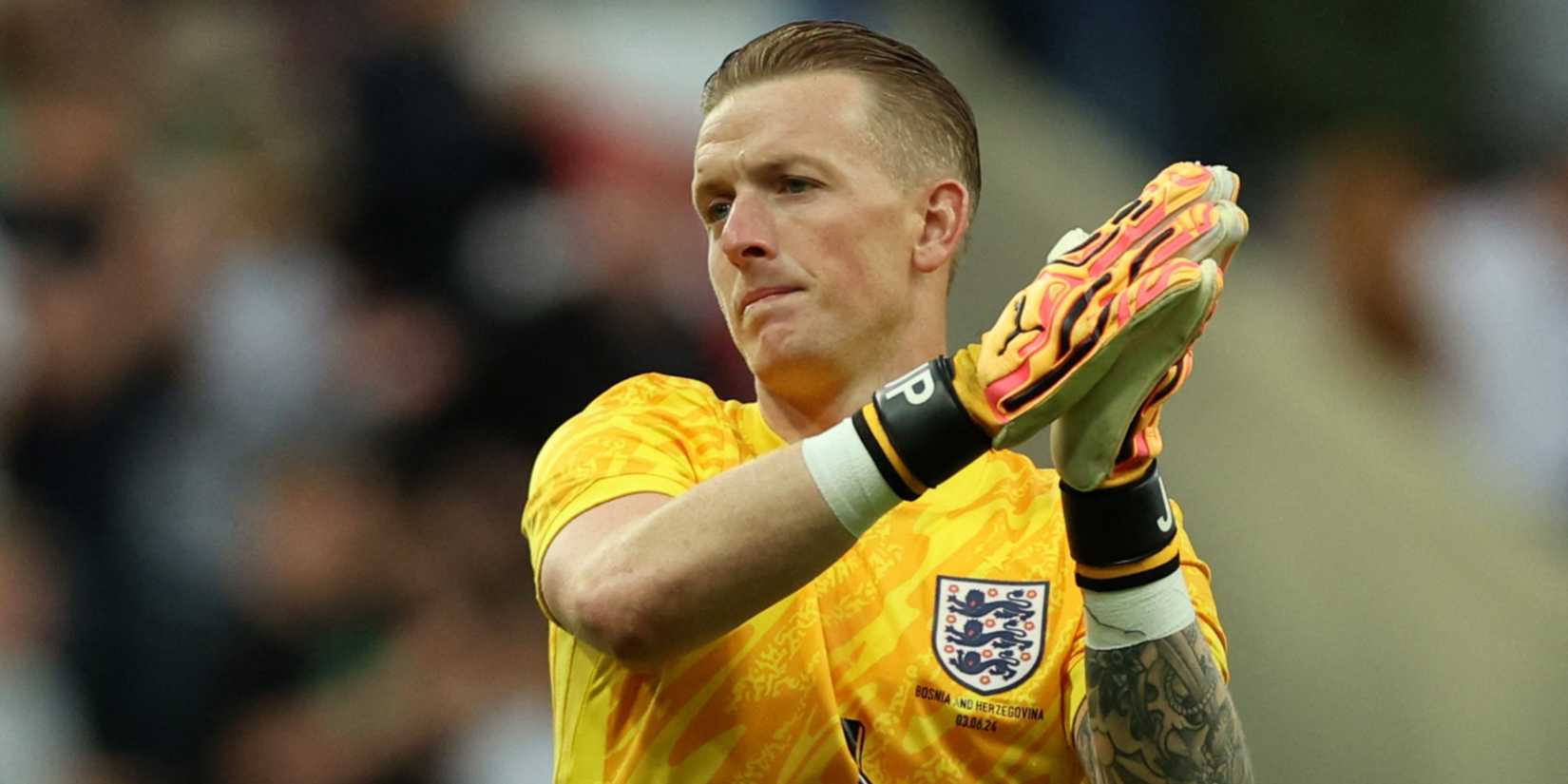 English goalkeeper Jordan Pickford