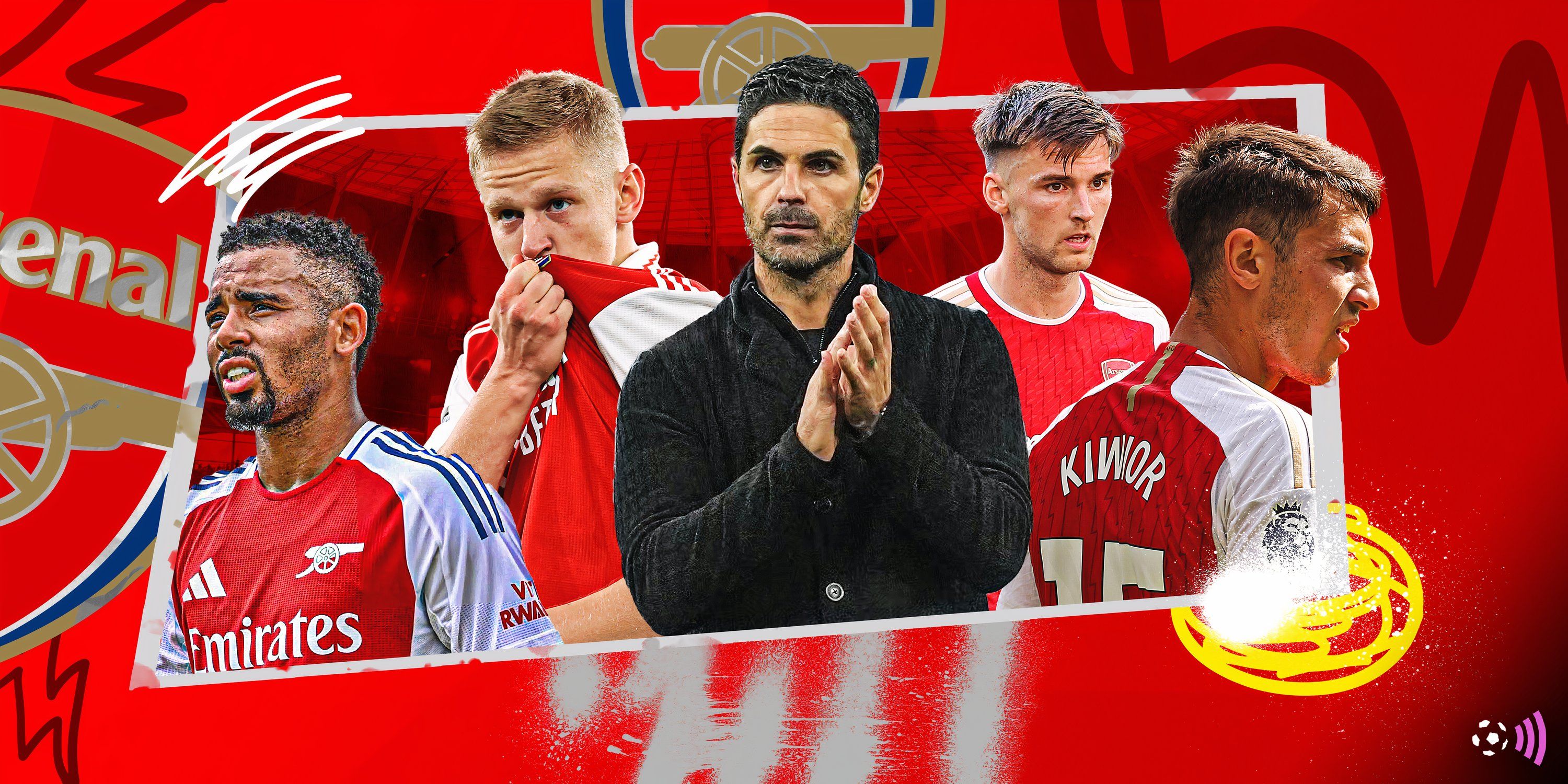 Arsenal-Jesus-Kiwior-Tierney-Zinchenko-Arteta