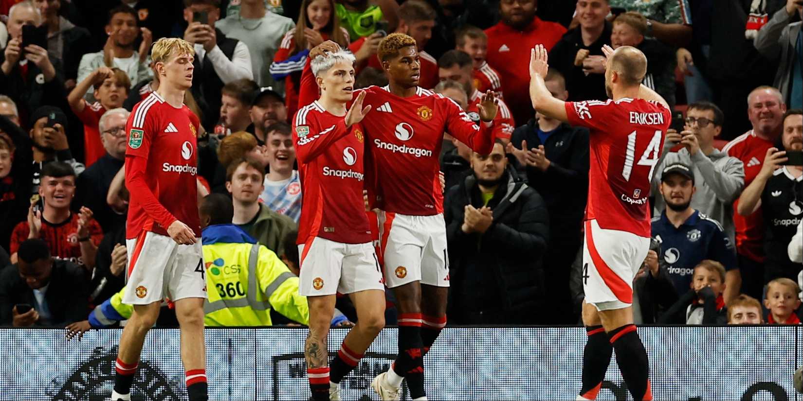 Eriksen Rashford Garnacho Collyer Manchester United