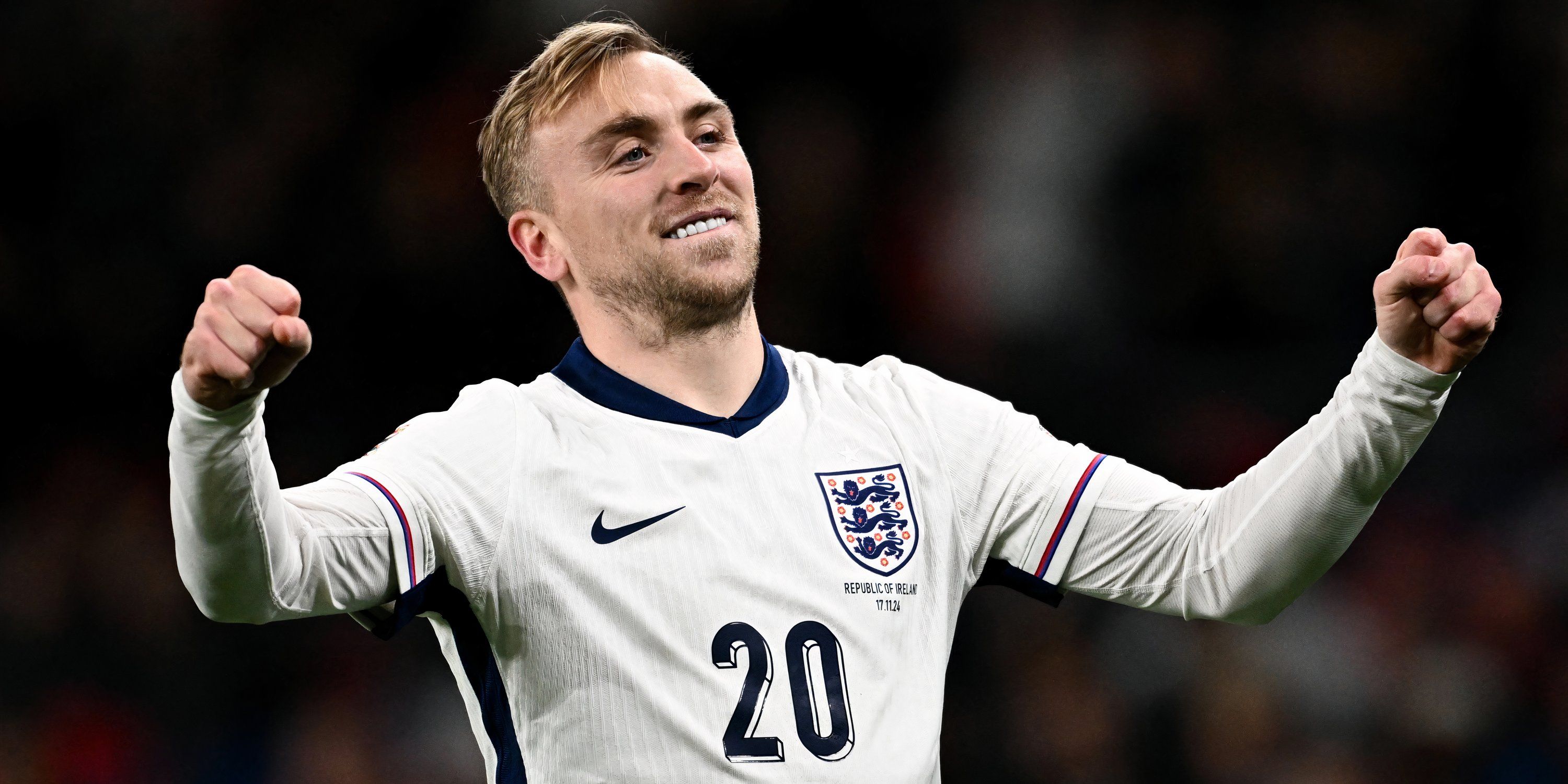 Jarrod Bowen celebrates scoring for England