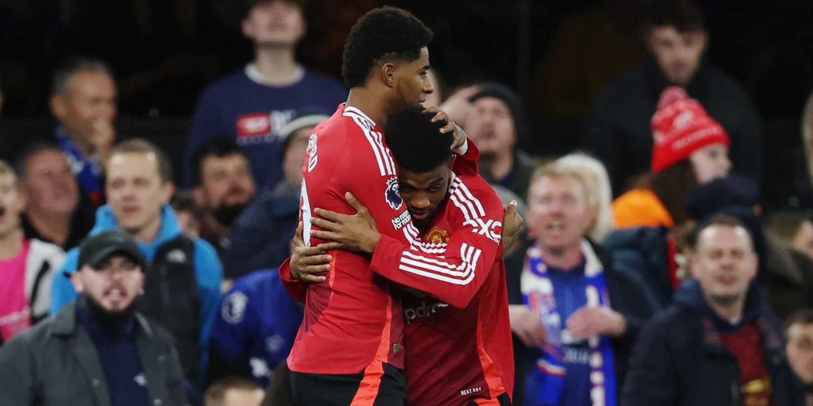 Marcus Rashford playing for Manchester United