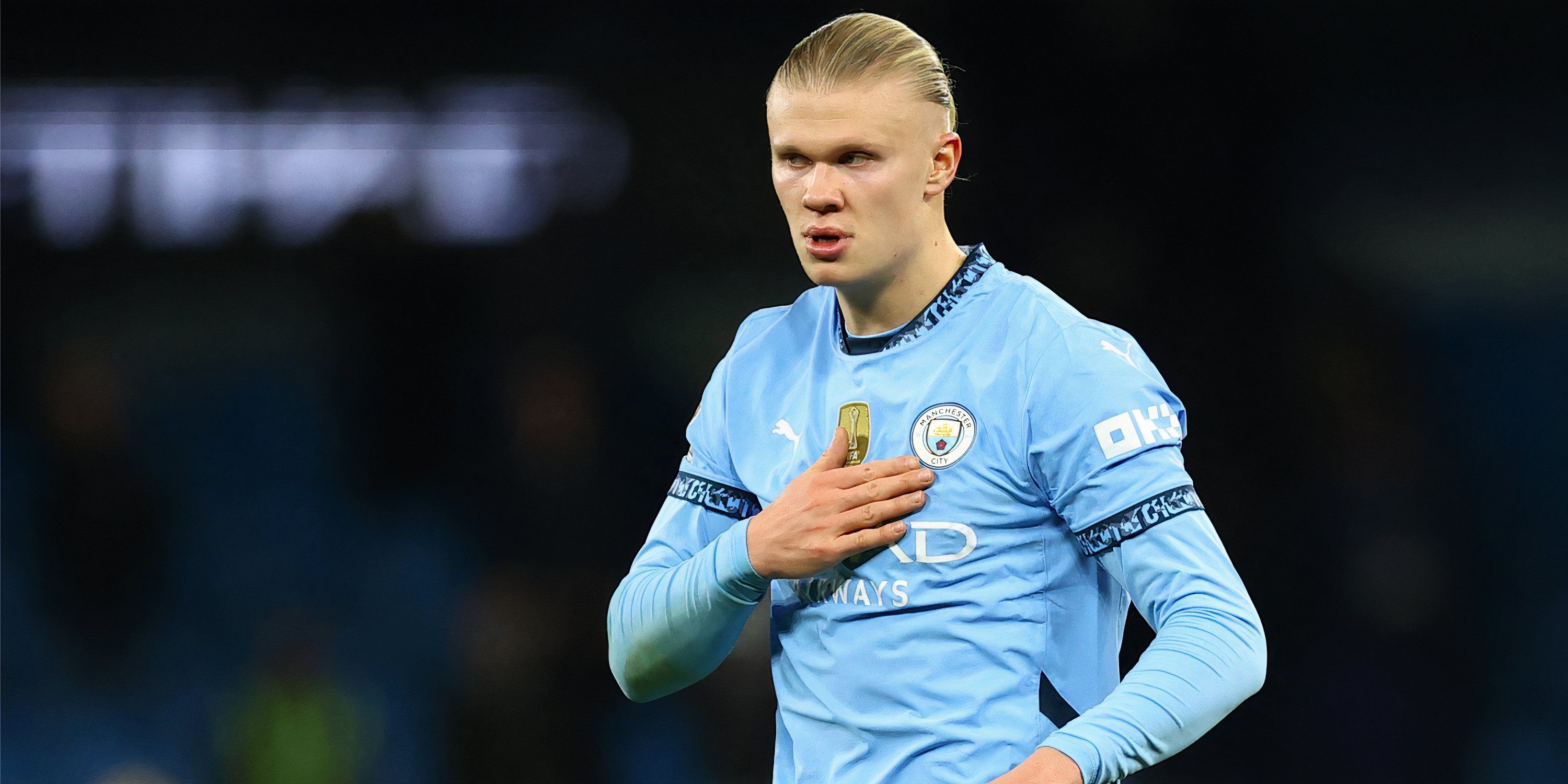 Erling Haaland in the Manchester City match