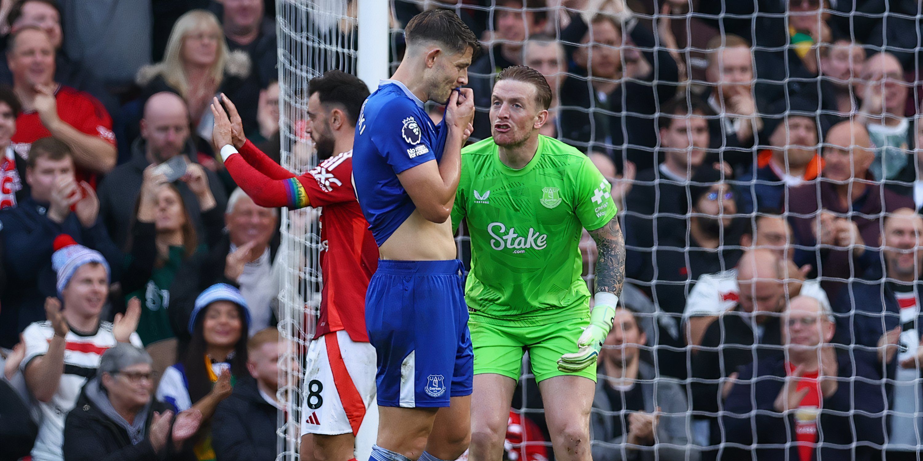 James Tarkowski and Jordan Pickford