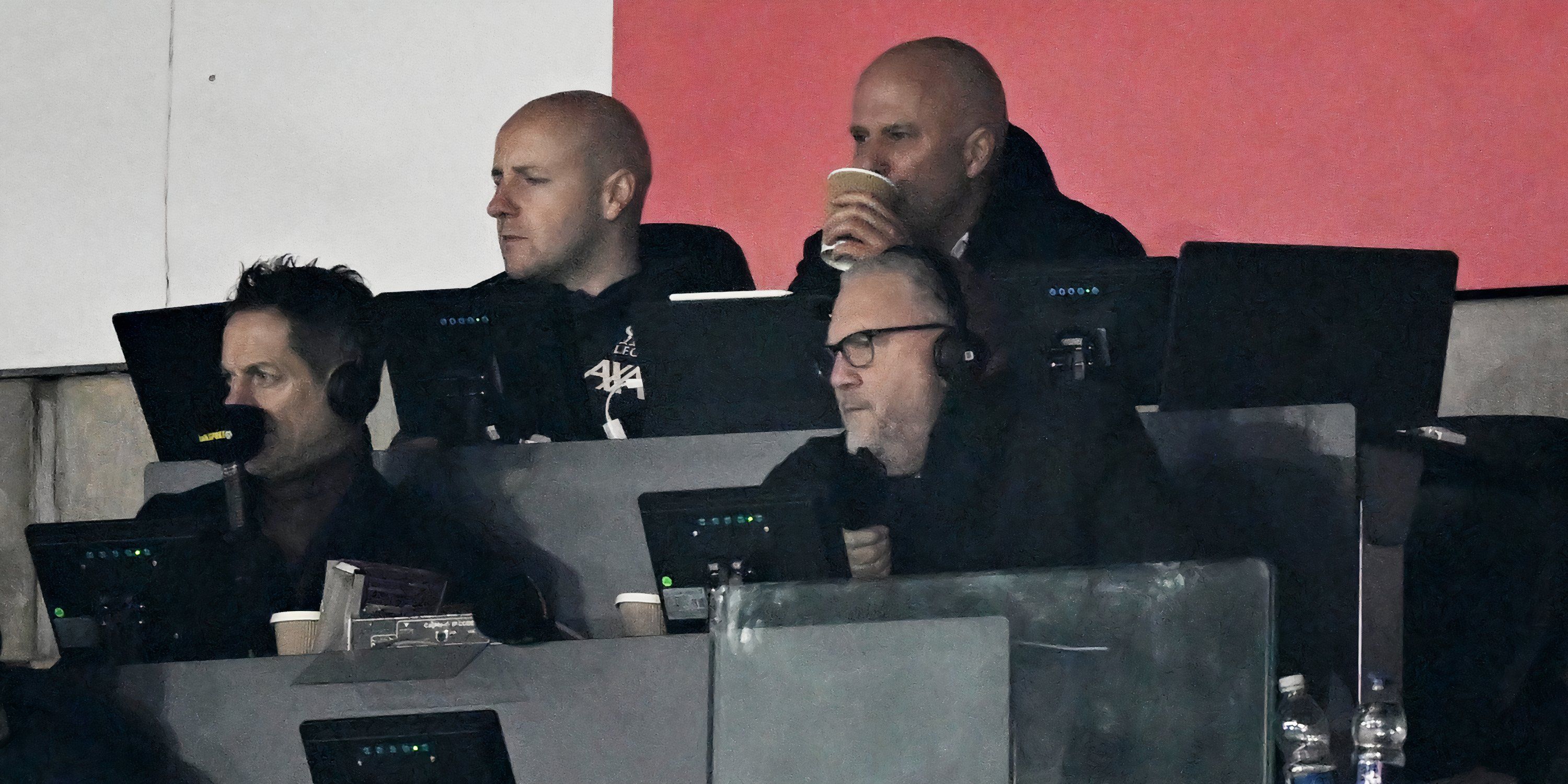 Liverpool boss Arne Slot in the stands