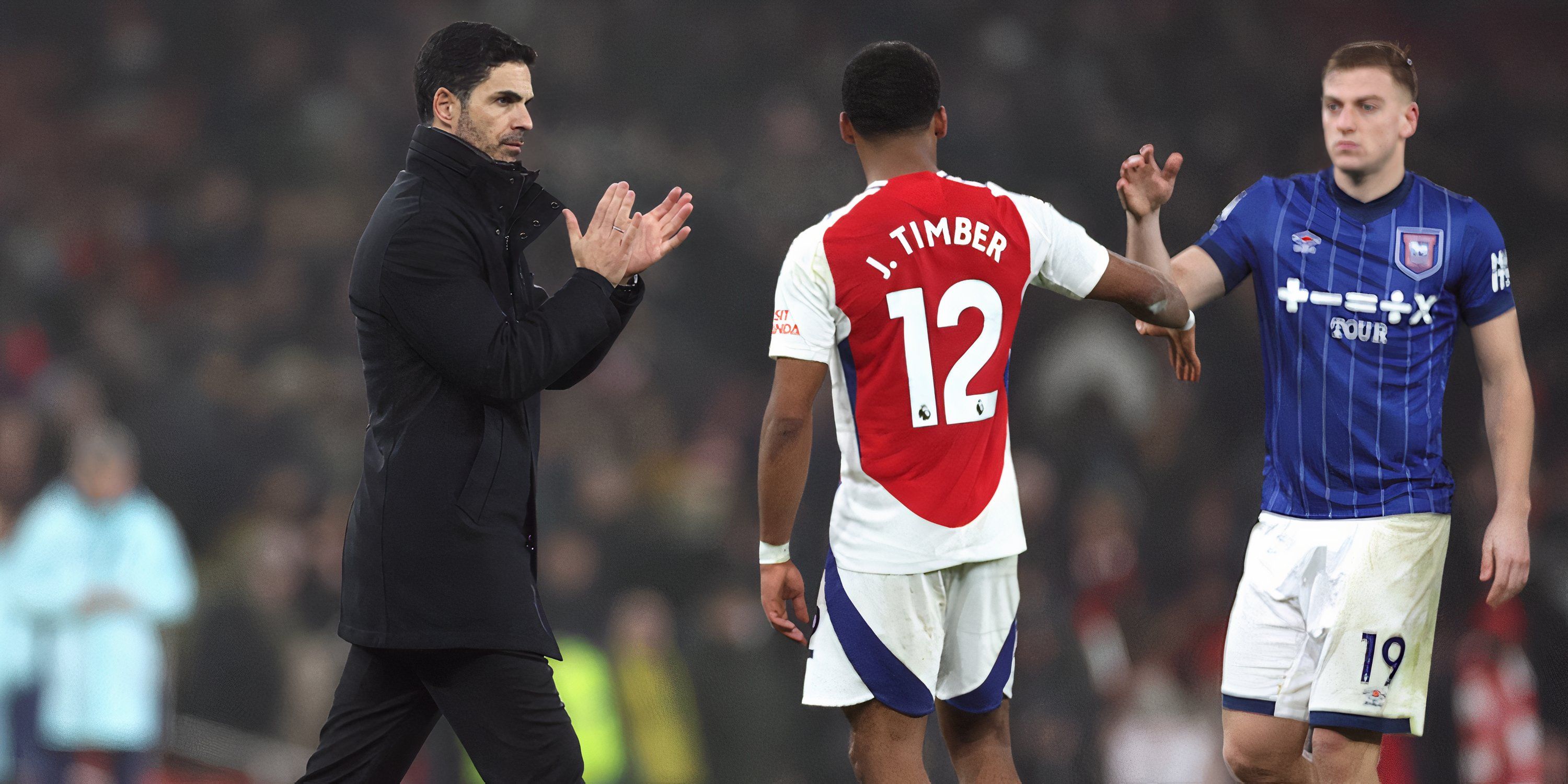 Mikel Arteta and Jurrien Timber