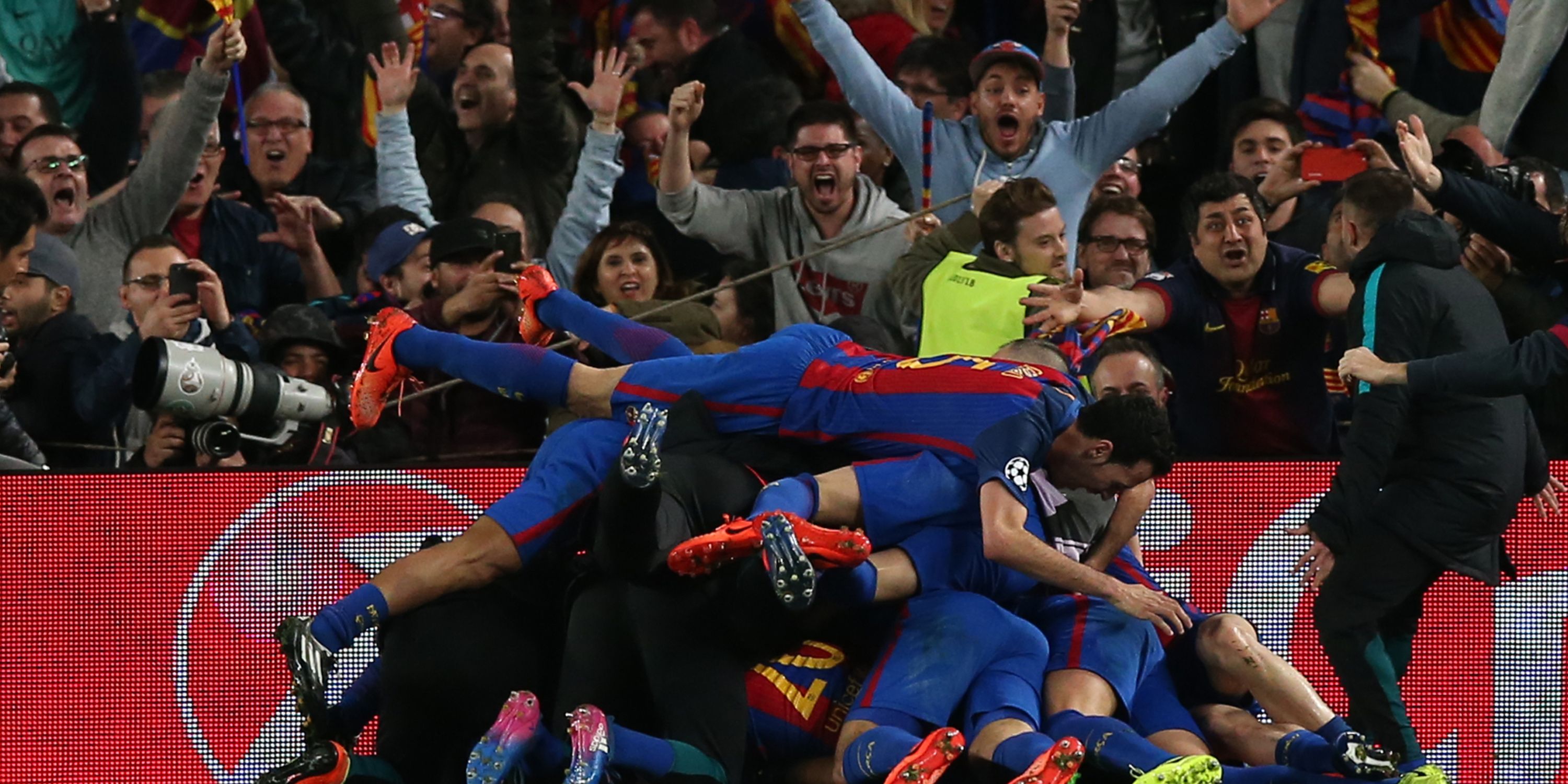 Barcelona's Sergi Roberto scored against Paris Saint-Germain in the Champions League