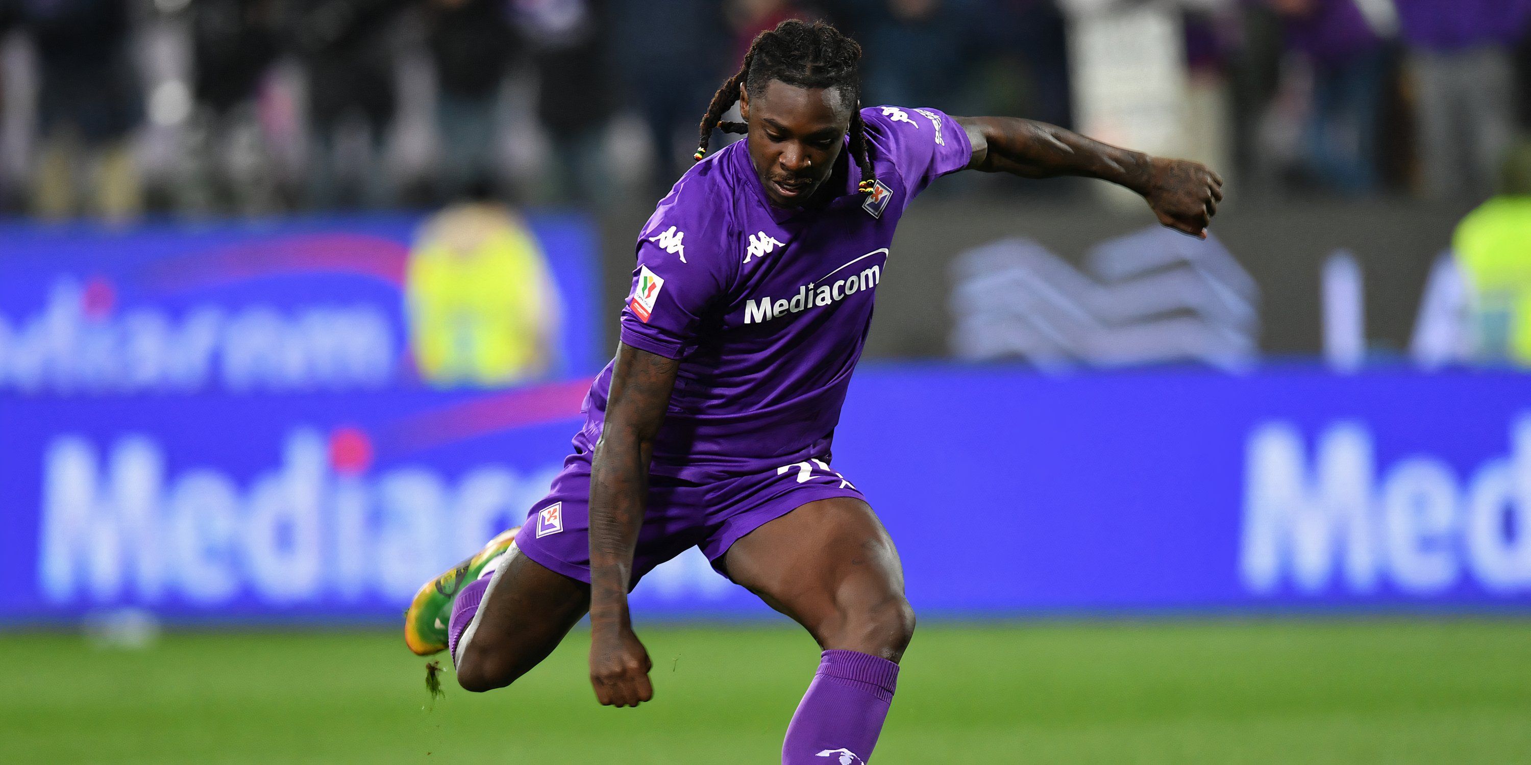 Moise Kean in action for Fiorentina