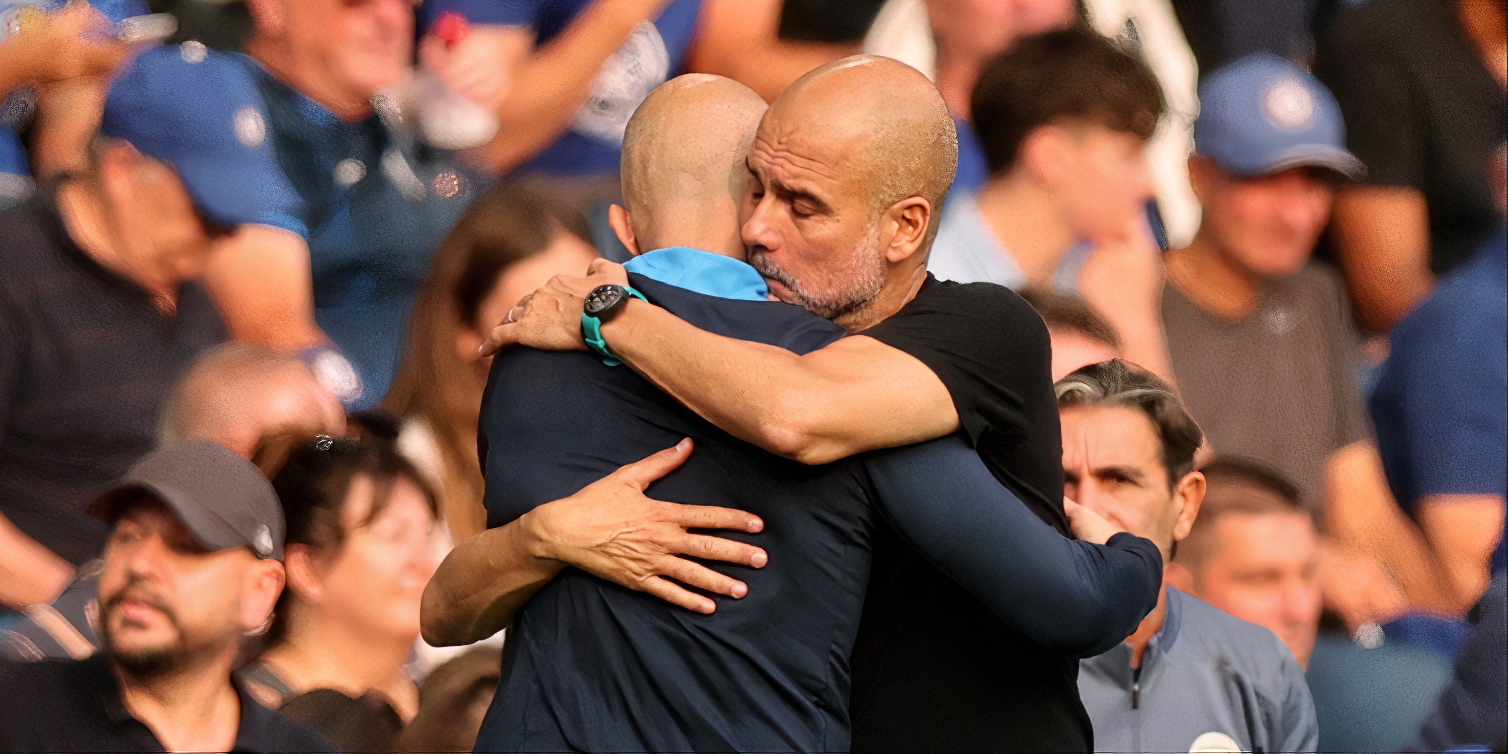 Pep Guardiola and Enzo Maresca