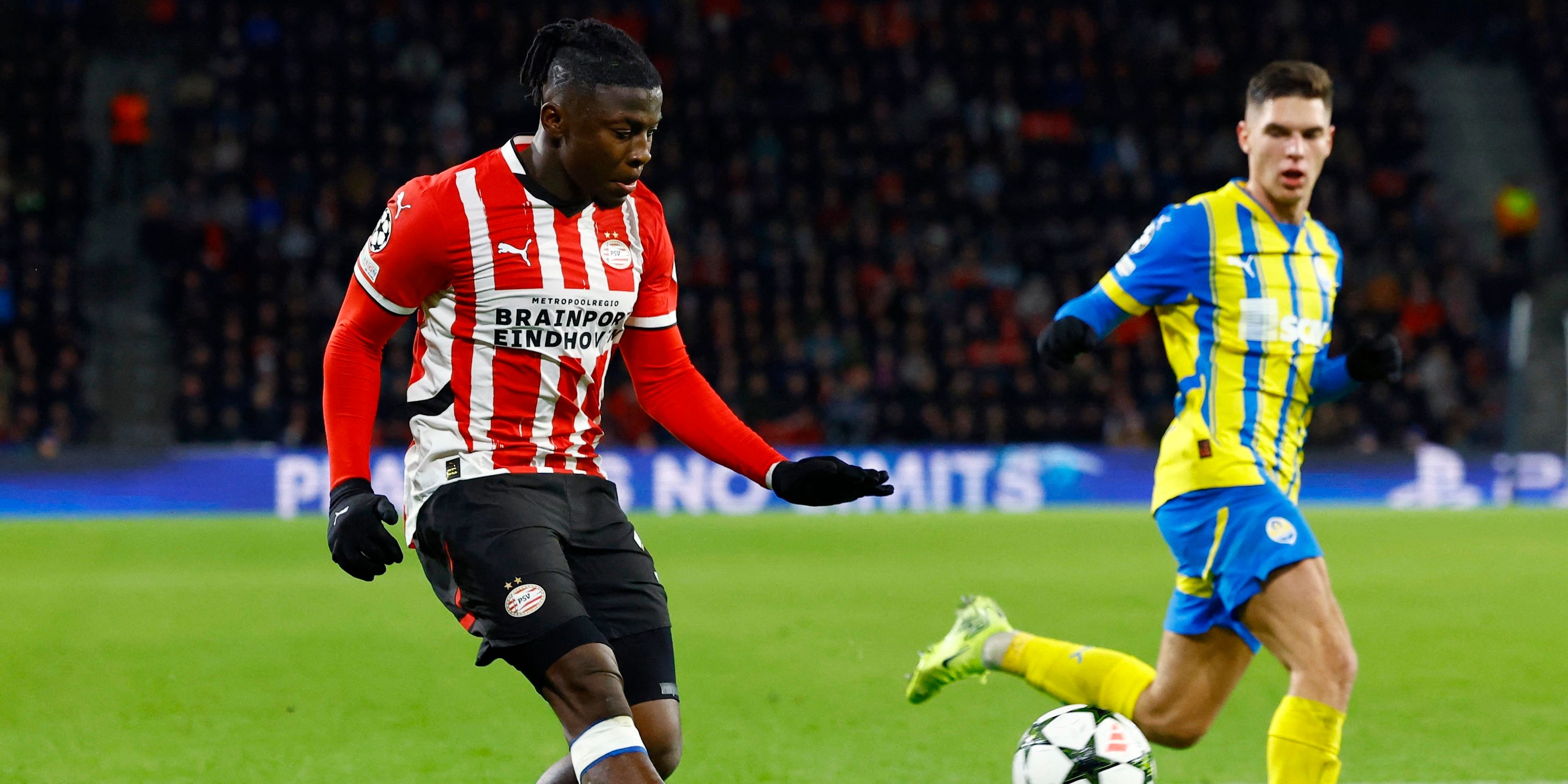 PSV Eindhoven's Johan Bakayoko in action