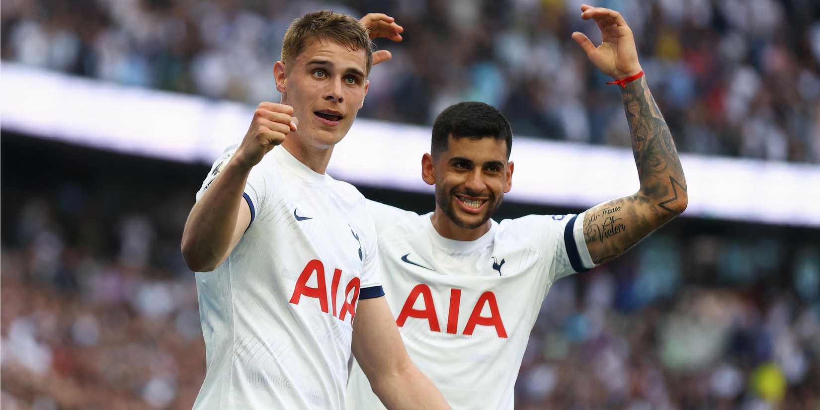 Micky van de Ven and Cristian Romero