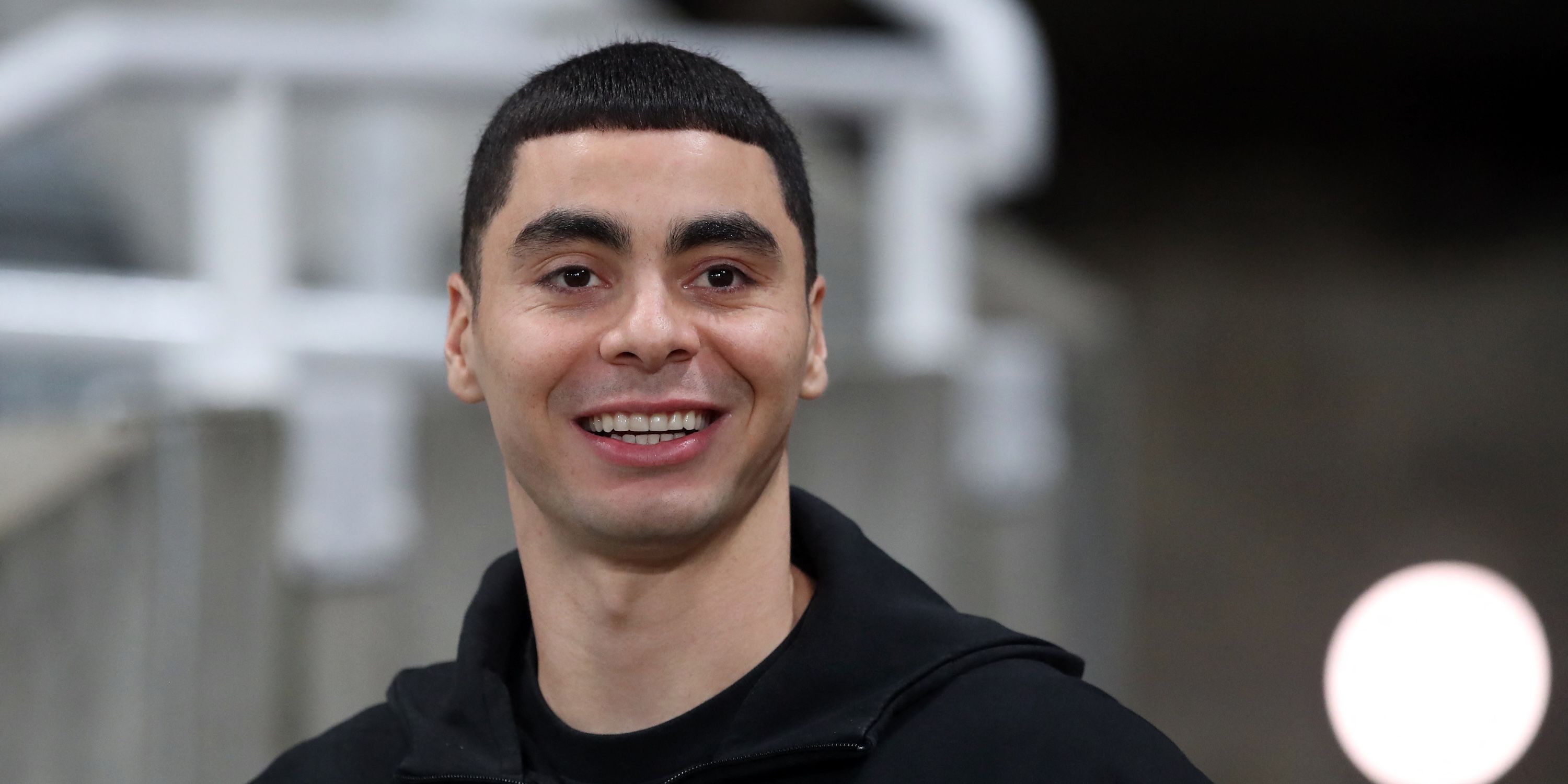 Newcastle United's Miguel Almiron before the match