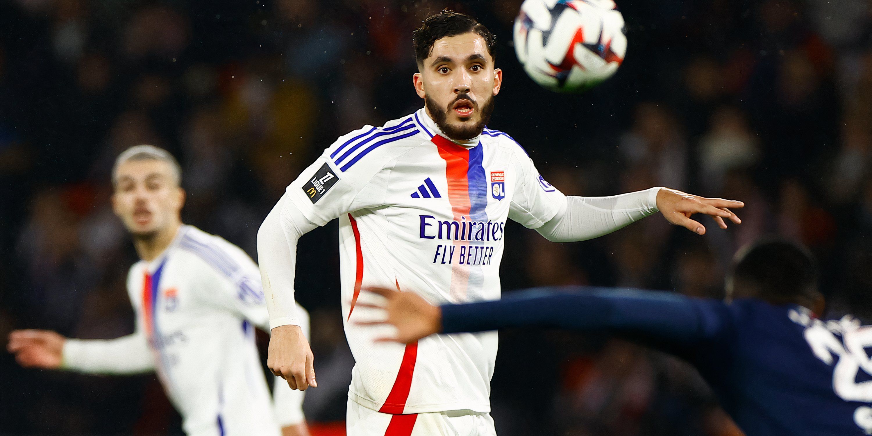 Rayan Cherki in action for Lyon