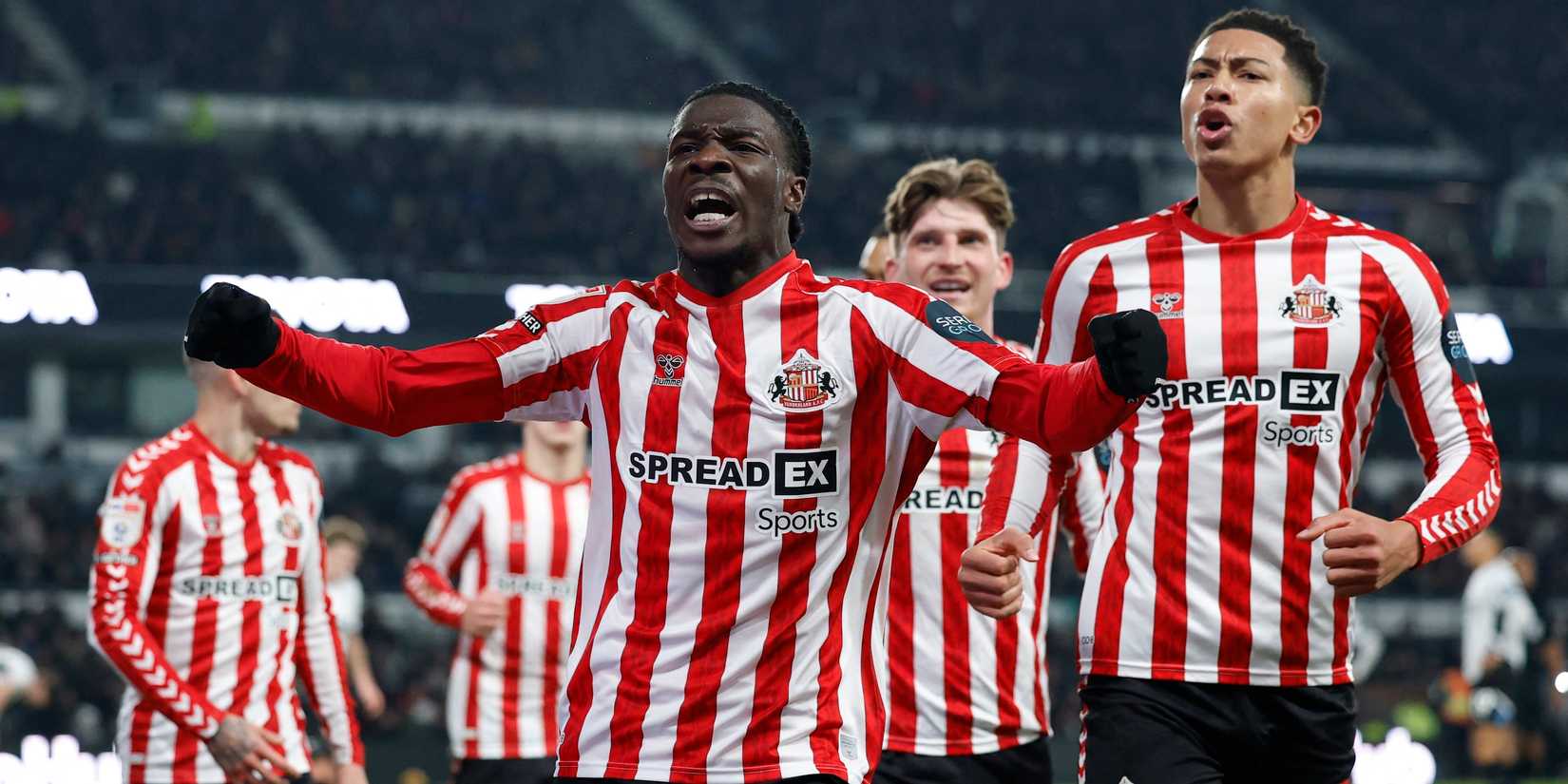 Sunderland's Eliezer Mayenda celebrates scoring their first goal