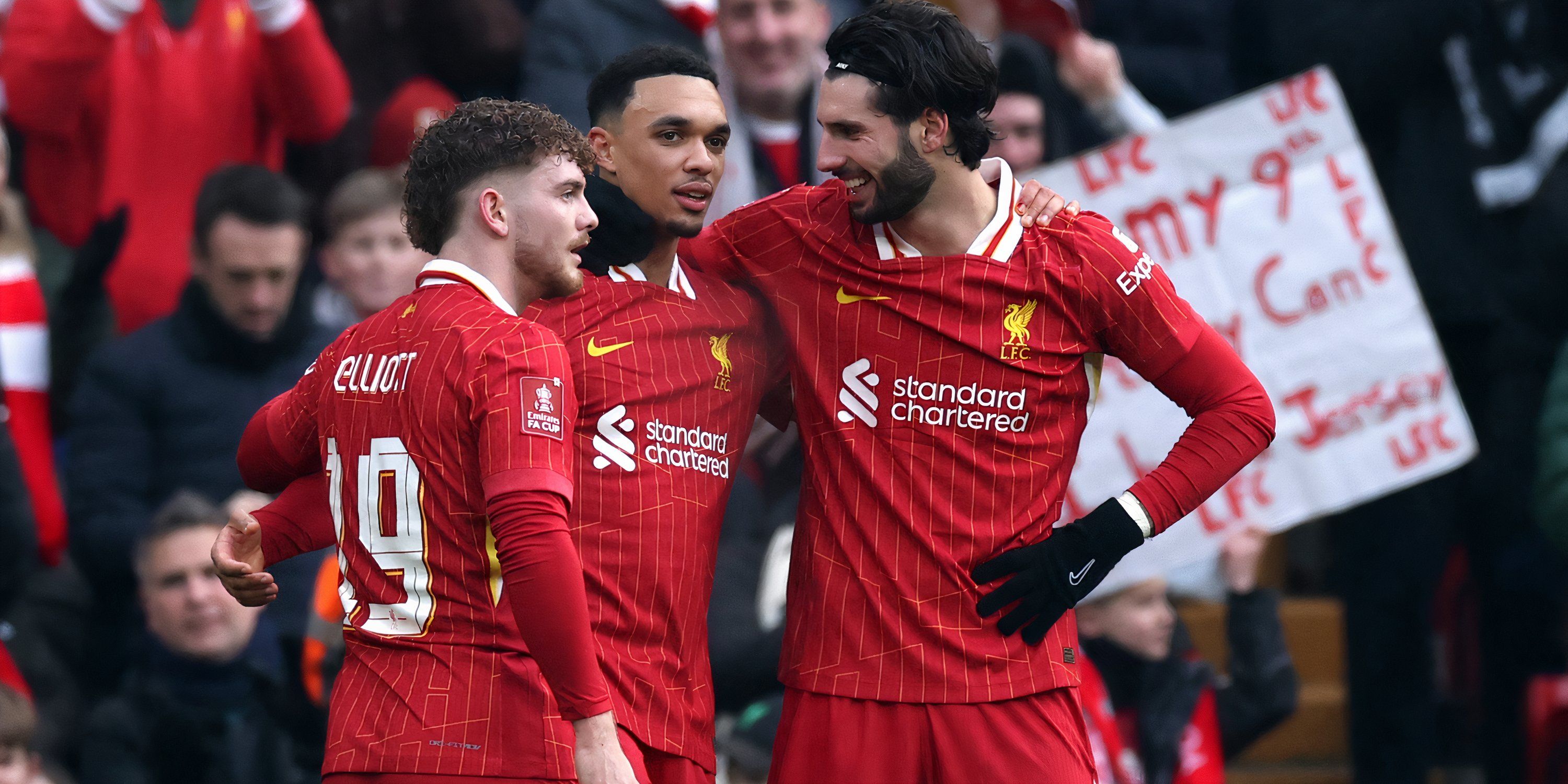 Trent celebrates goal against Accrington Stanley