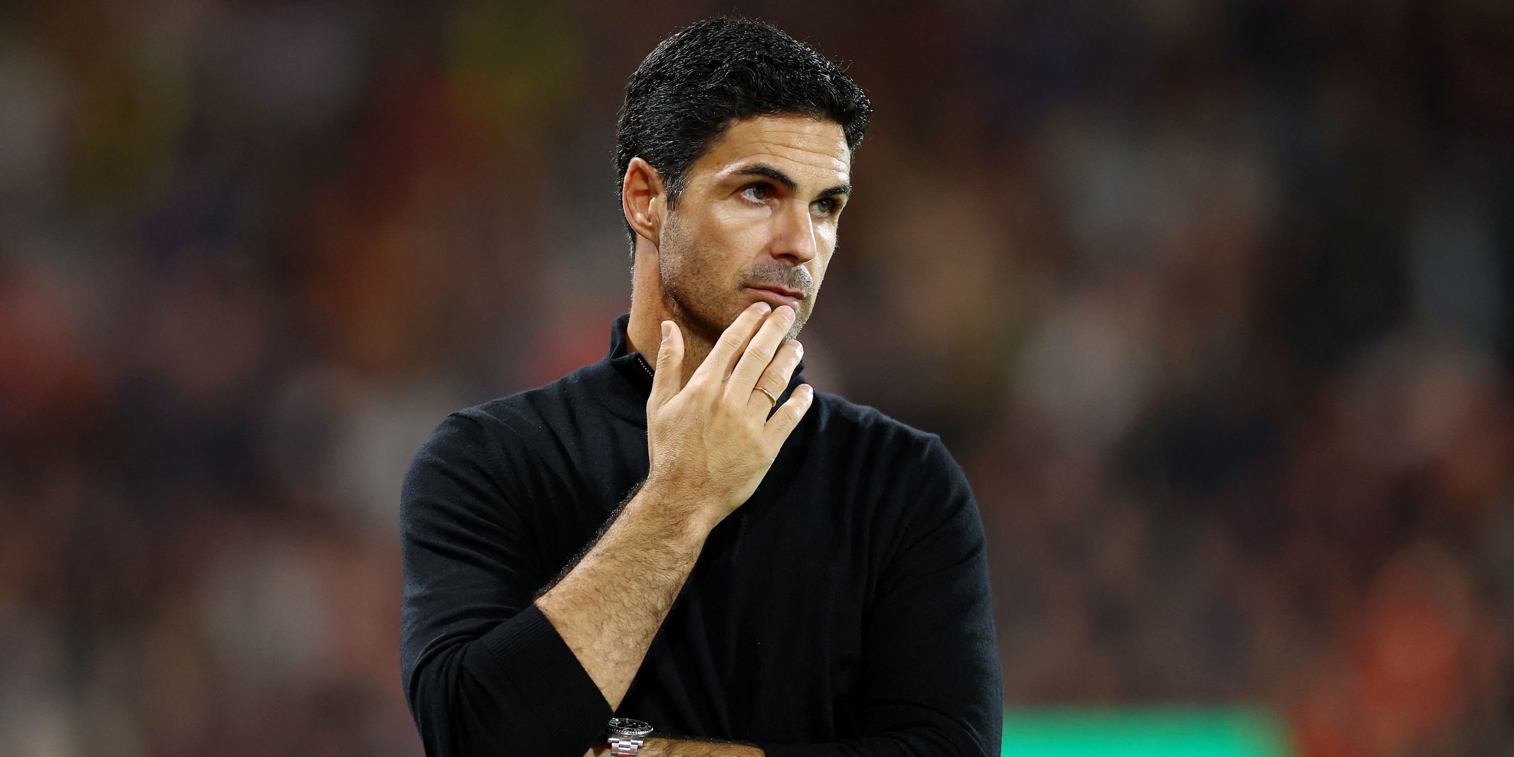 Arsenal Manager Mikel Arteta looks frustrated