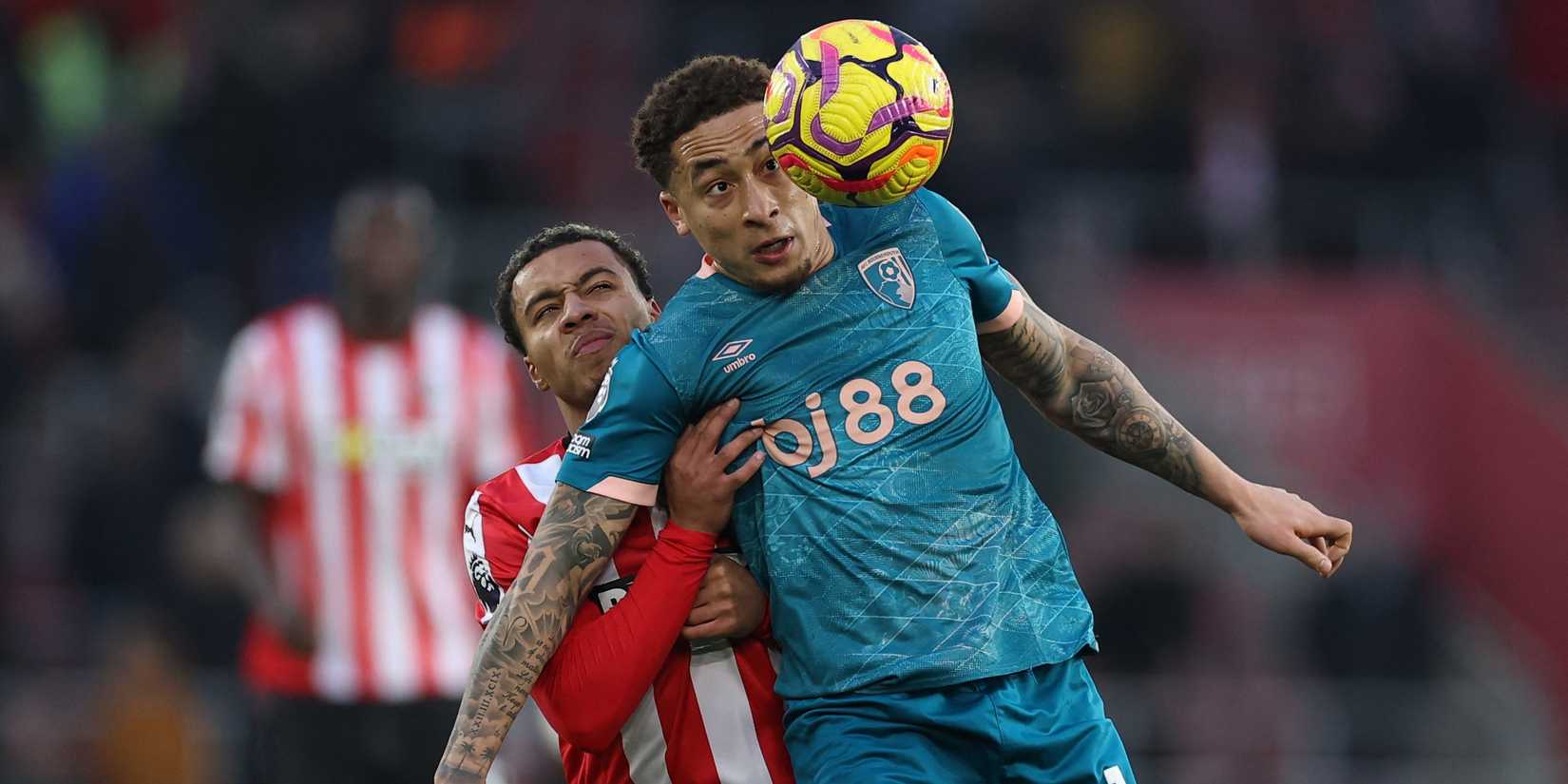 Bournemouth's Marcus Tavernier in action with Southampton's Cameron Archer 