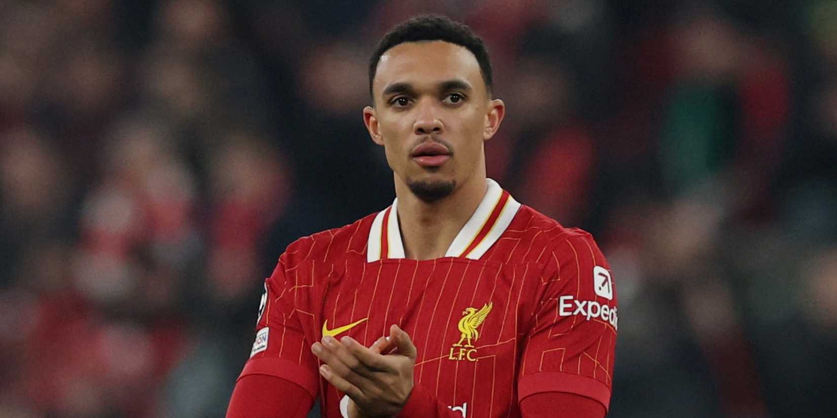 Liverpool's Trent Alexander-Arnold applauded fans after the match