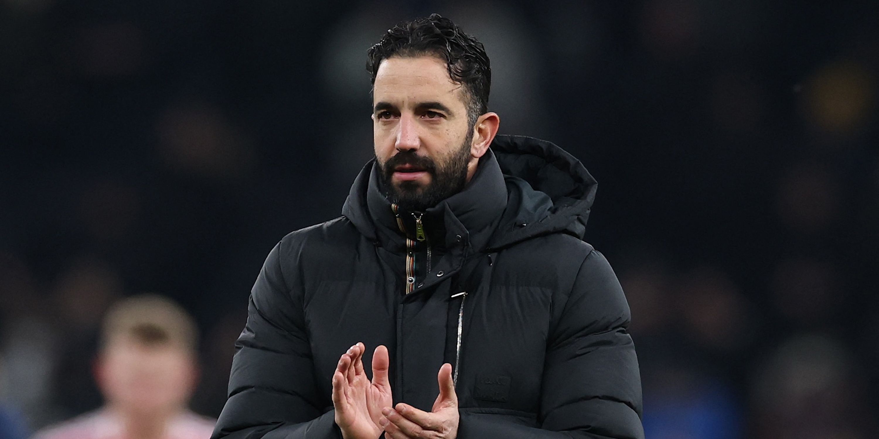 Manchester United manager Ruben Amorim looks dejected after the match 