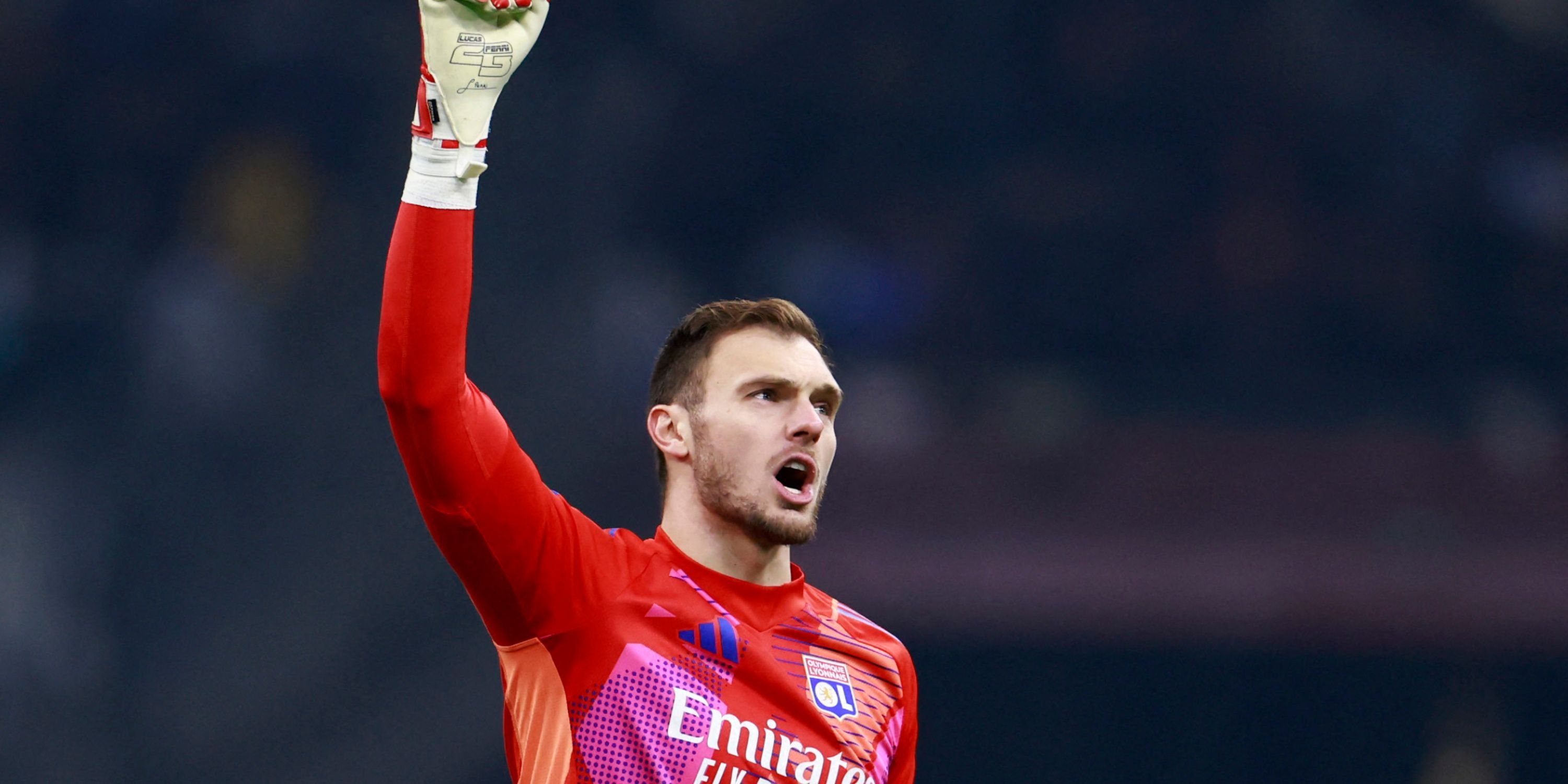 Lyon goalkeeper Lucas Perri