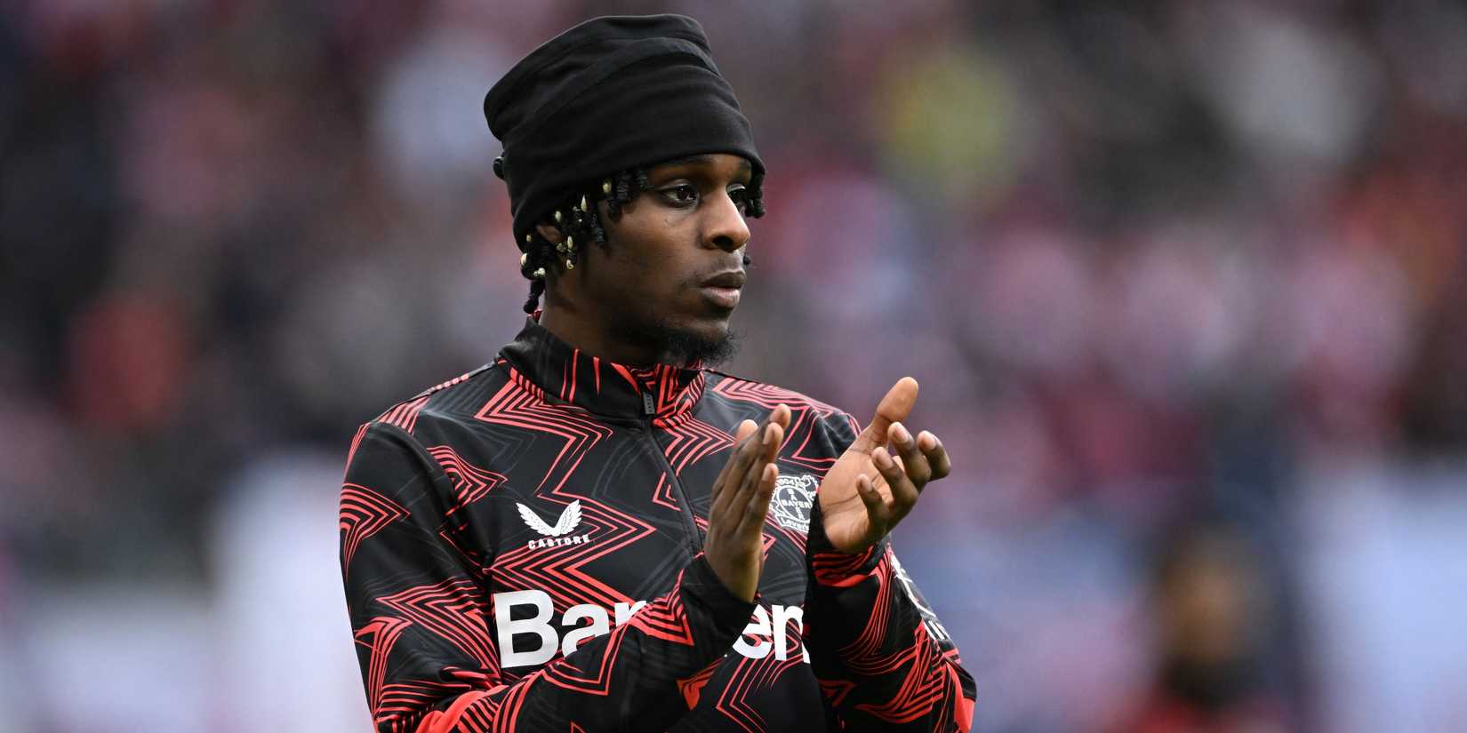 Bayer Leverkusen`s Jeremie Frimpong