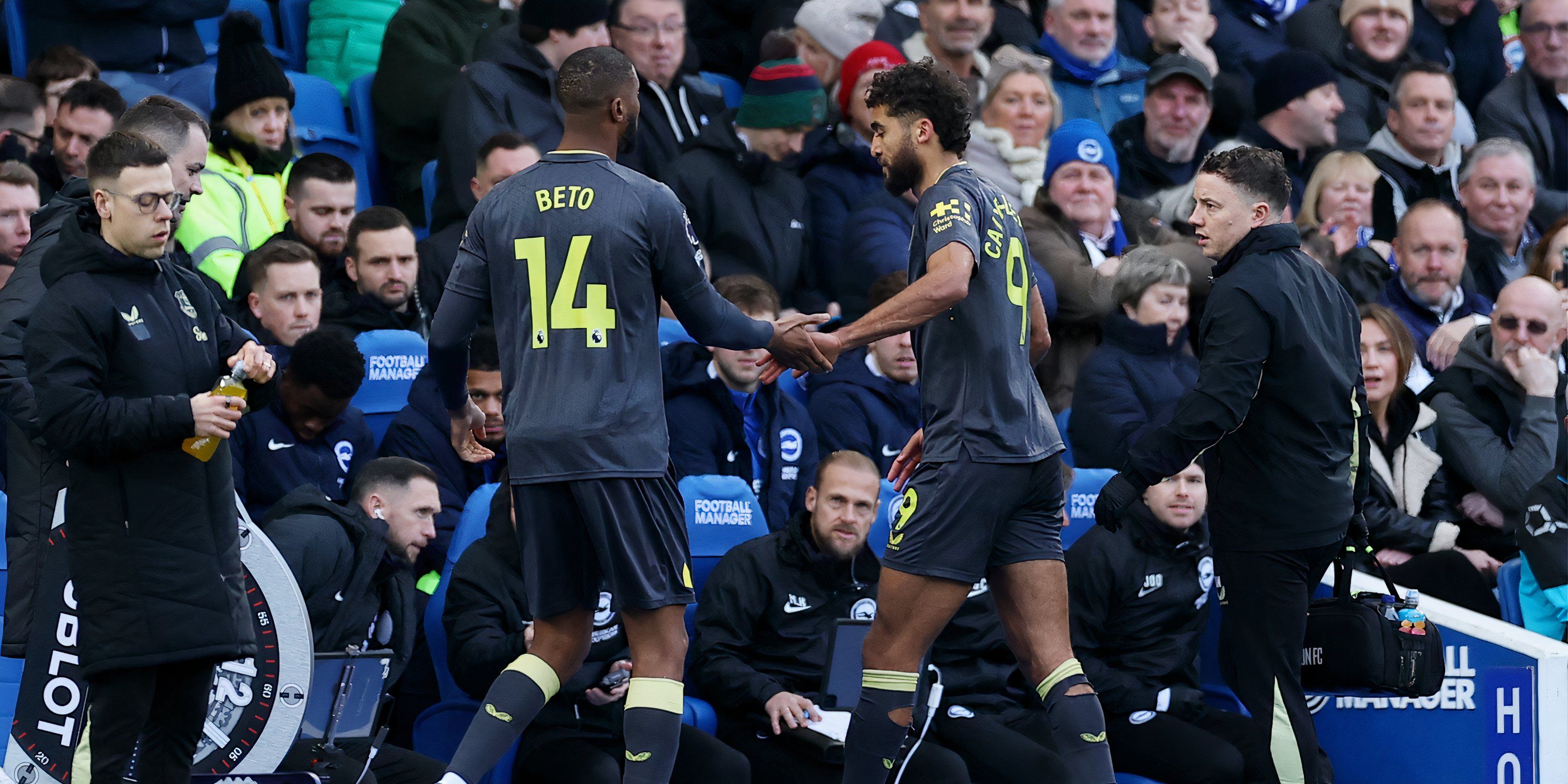 Beto and Dominic Calvert-Lewin for Everton