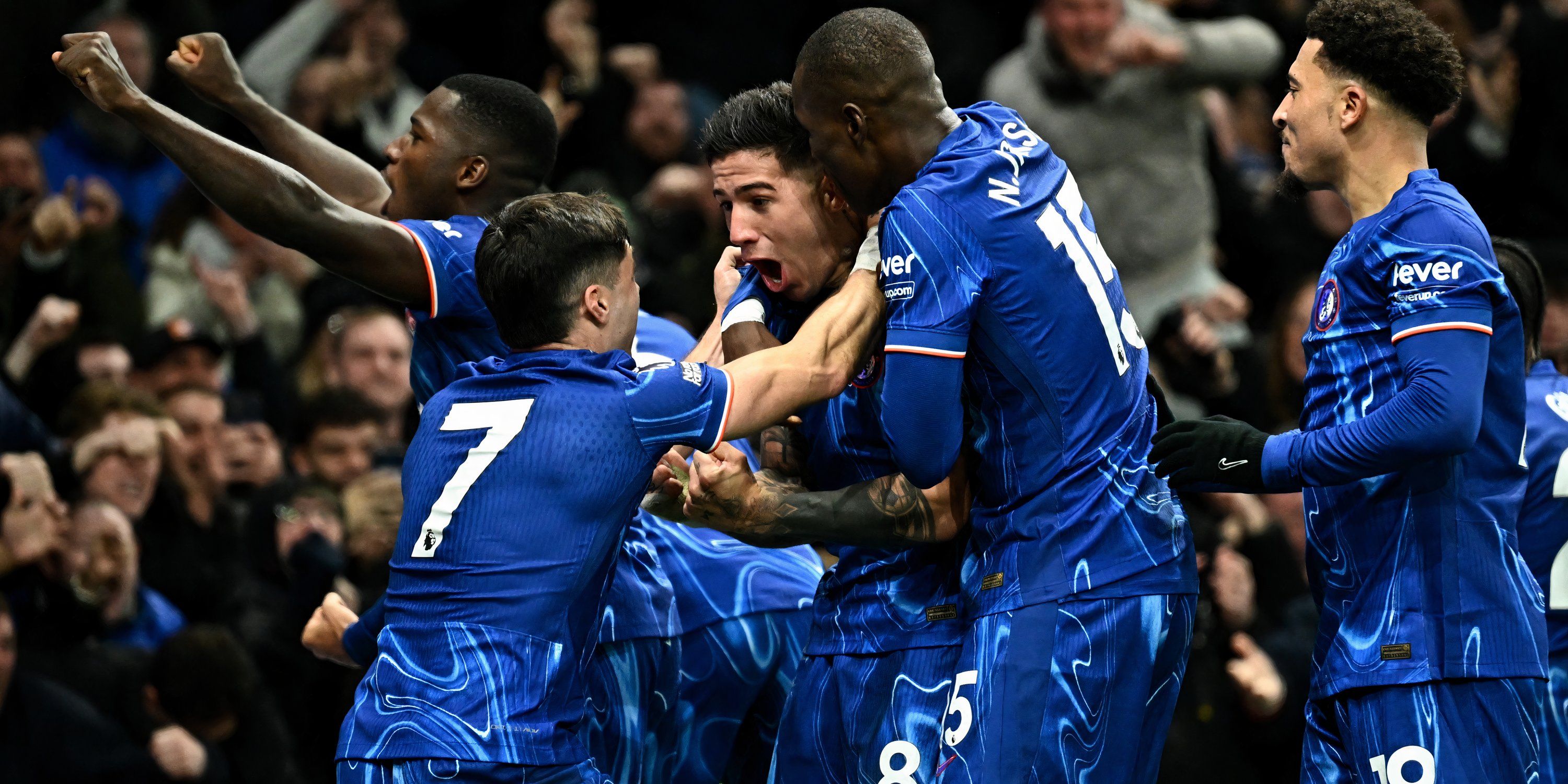 Chelsea players celebrate