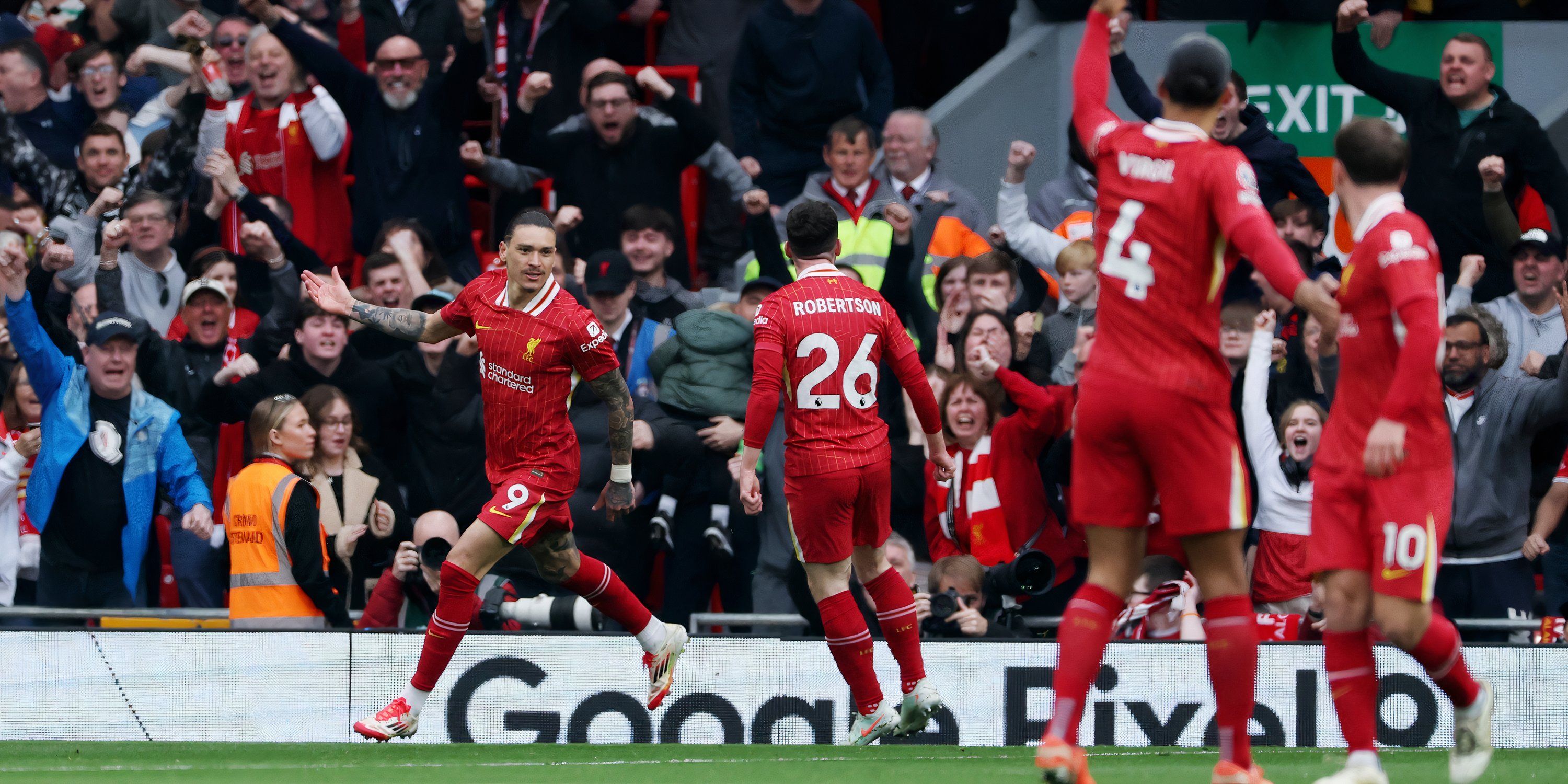 Darwin Nunez celebrates for Liverpool