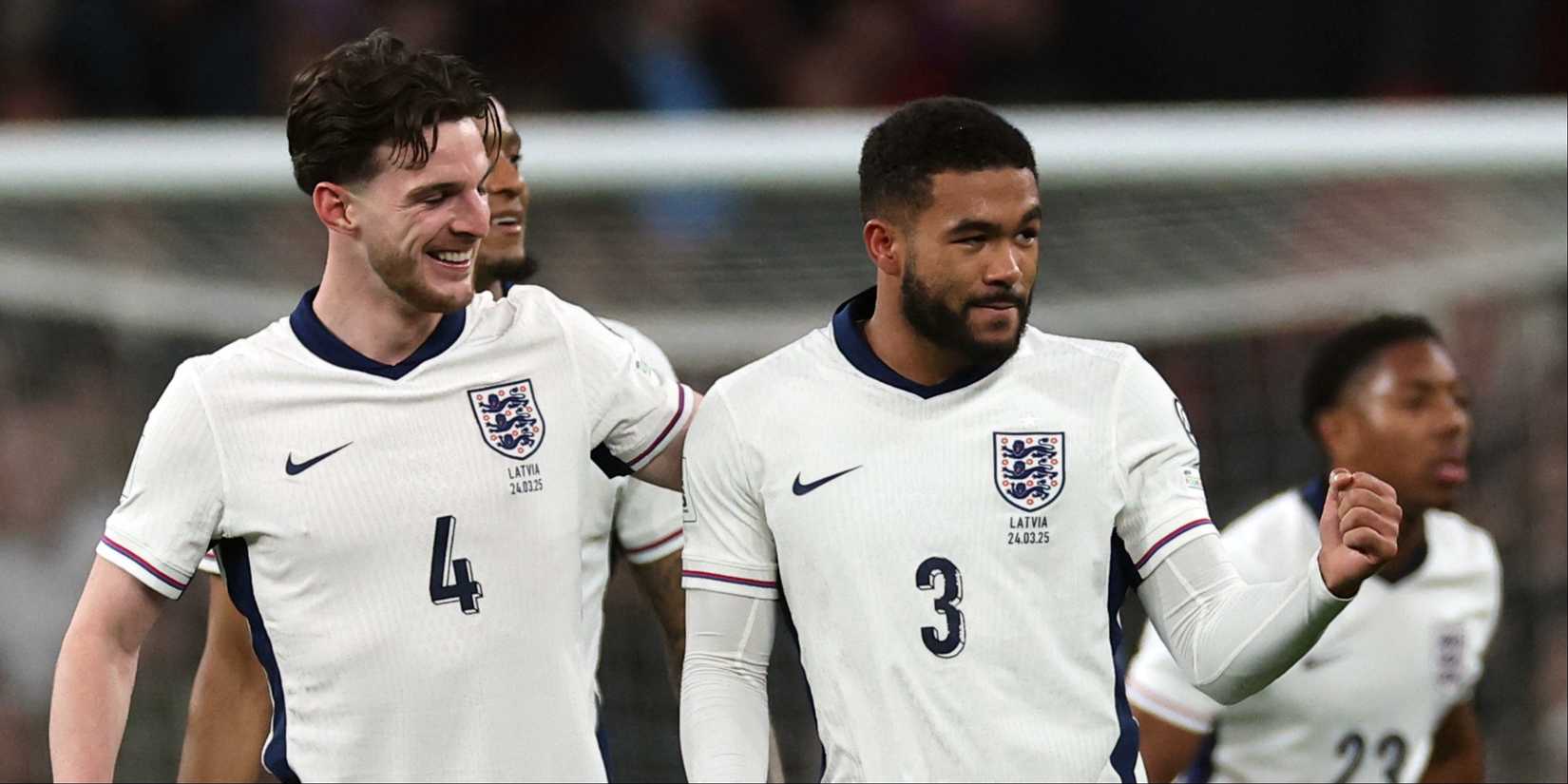 Declan Rice y Reece James con Inglaterra