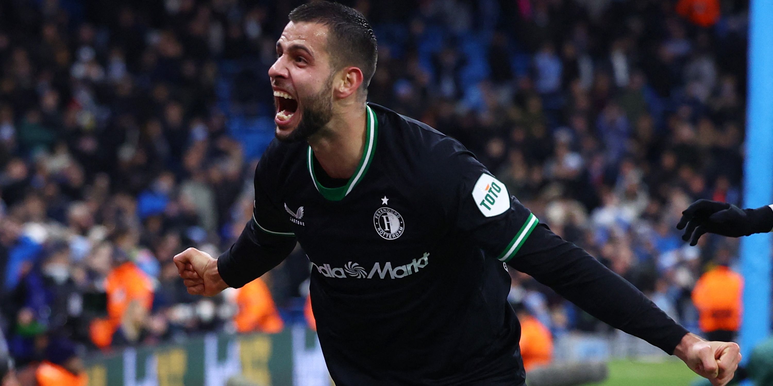 Feyenoord's David Hancko celebrates scoring their third goal-1