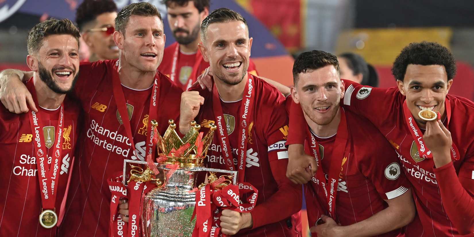 liverpool-premier-league-trophy-lallana-milner-henderson-robertson-trent