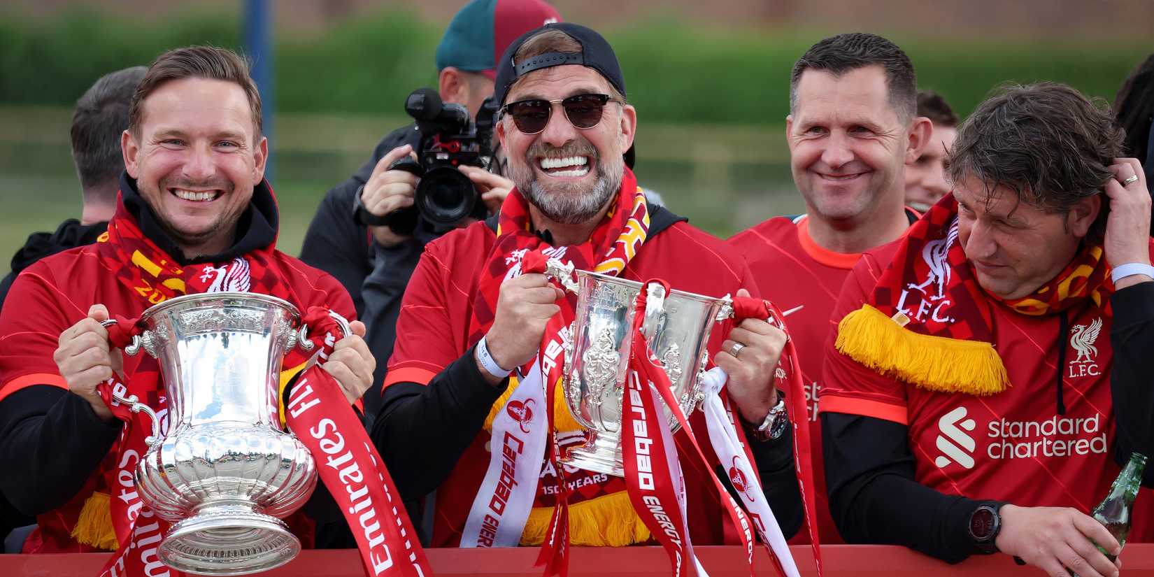 Юрген Клопп на трофейном параде «Ливерпуля»