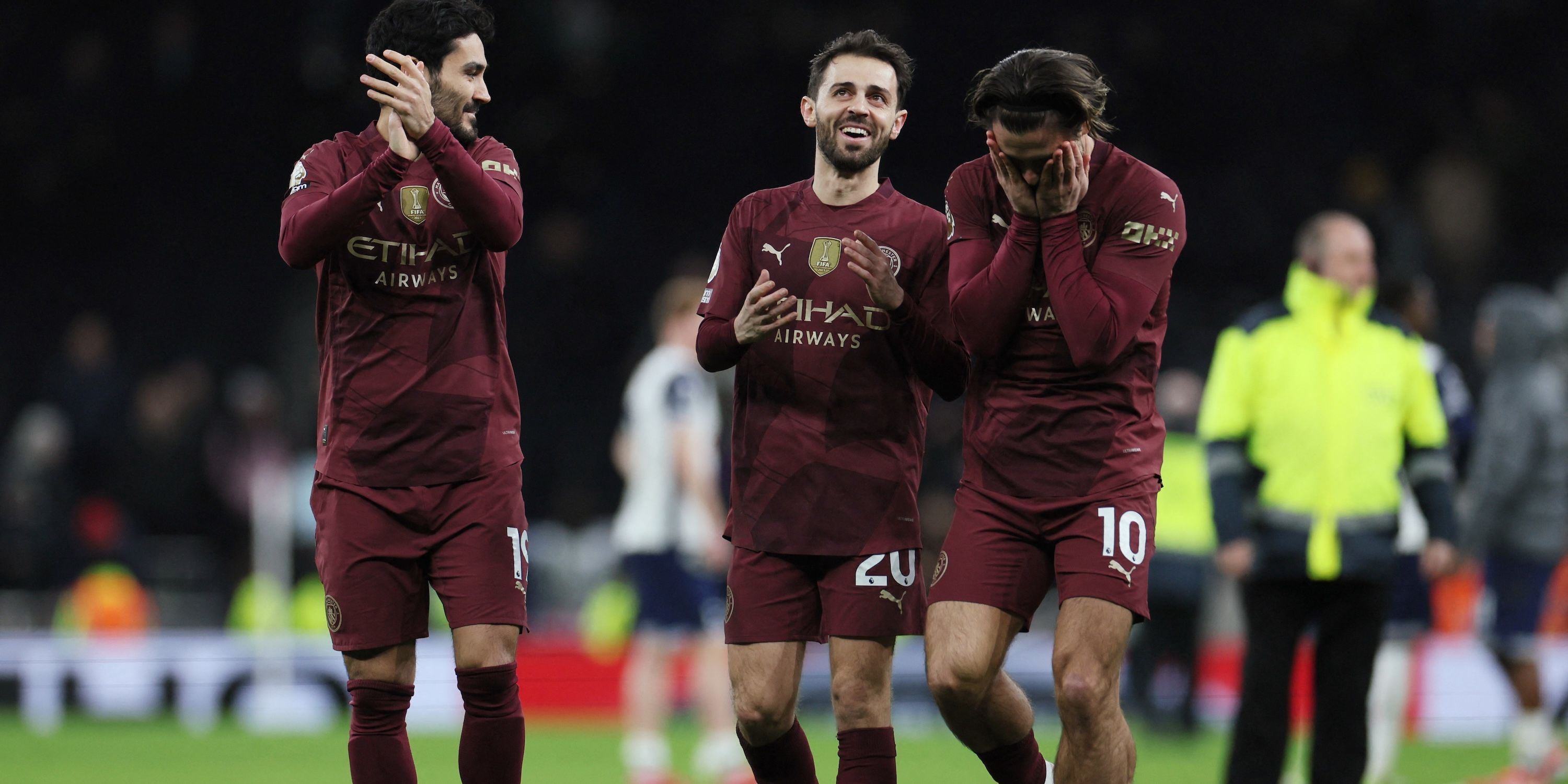 Manchester City's Bernardo Silva, Jack Grealish and Ilkay Gundogan noted after the match