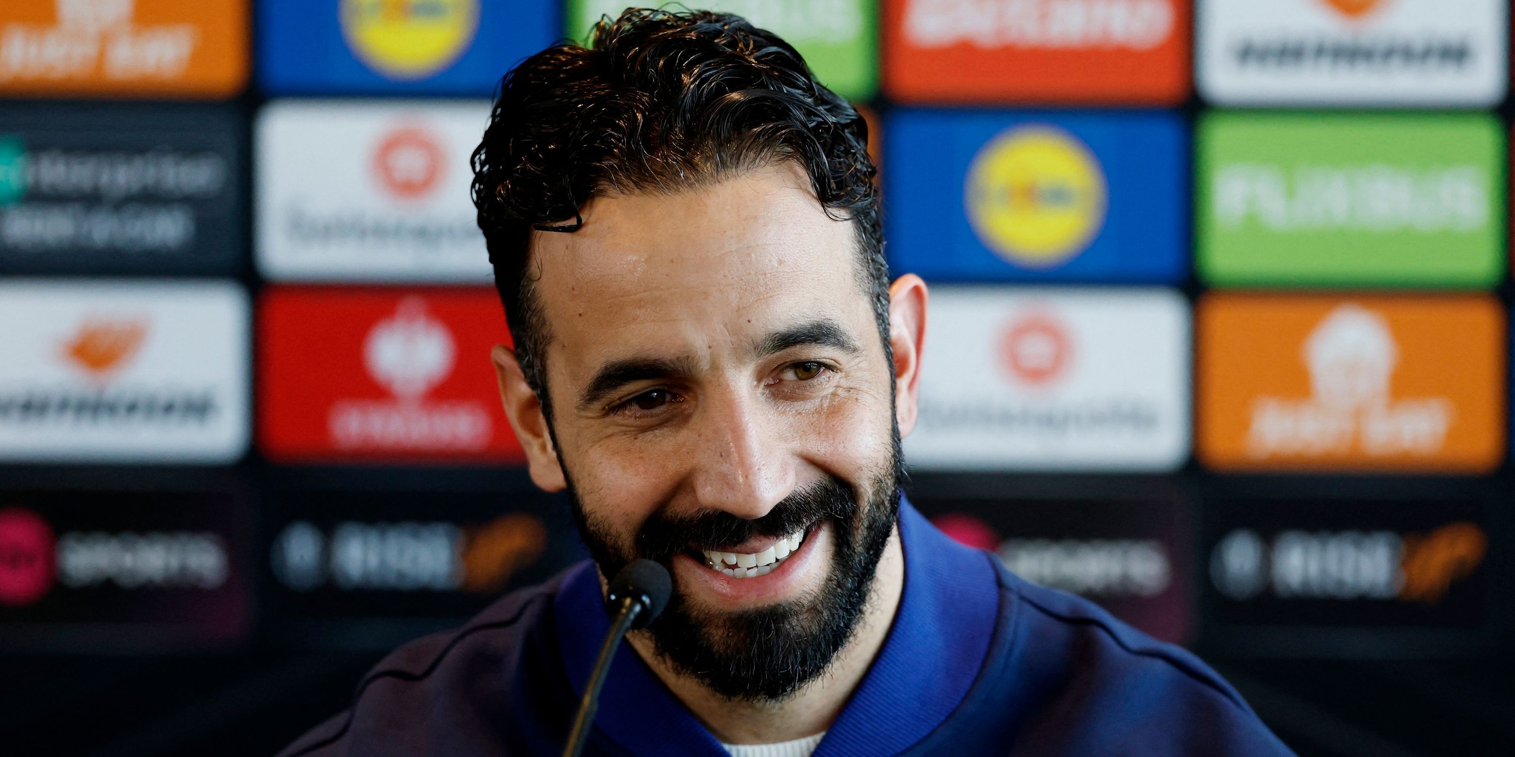 Manchester United manager Ruben Amorim during a press conference