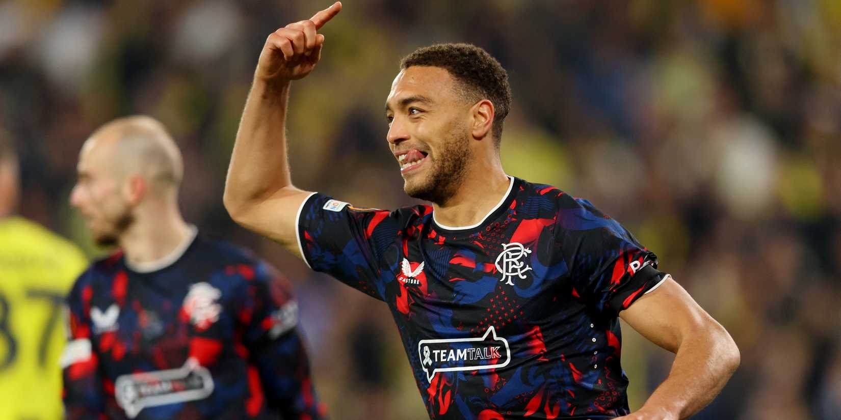 Cyriel DESSERS DES RANGERS celebrates the marking of a goal which was then prohibited 