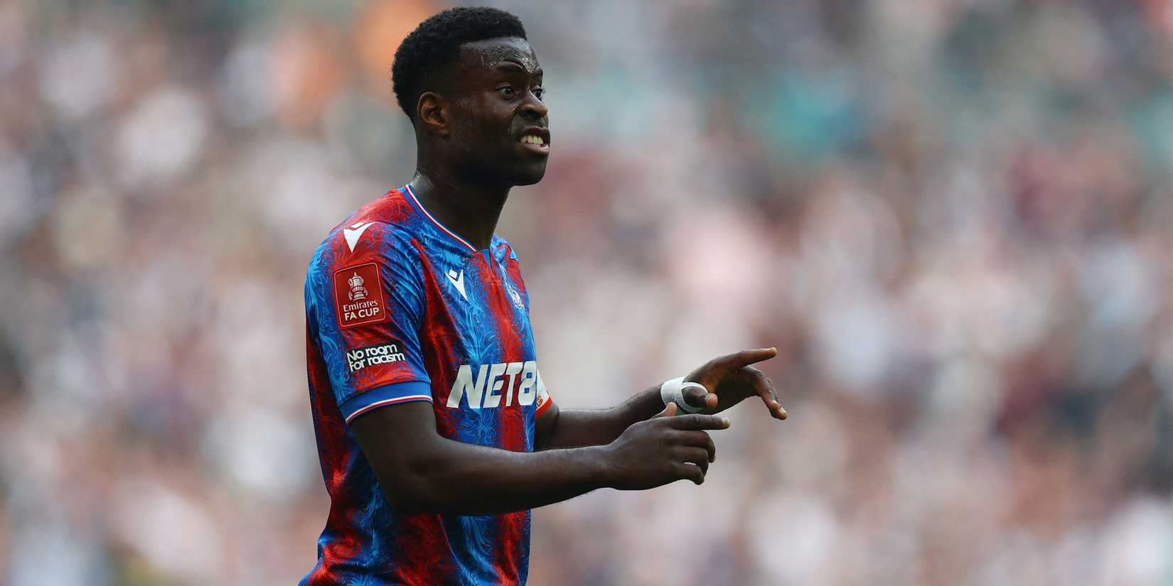 Crystal Palace's Marc Guehi reacts