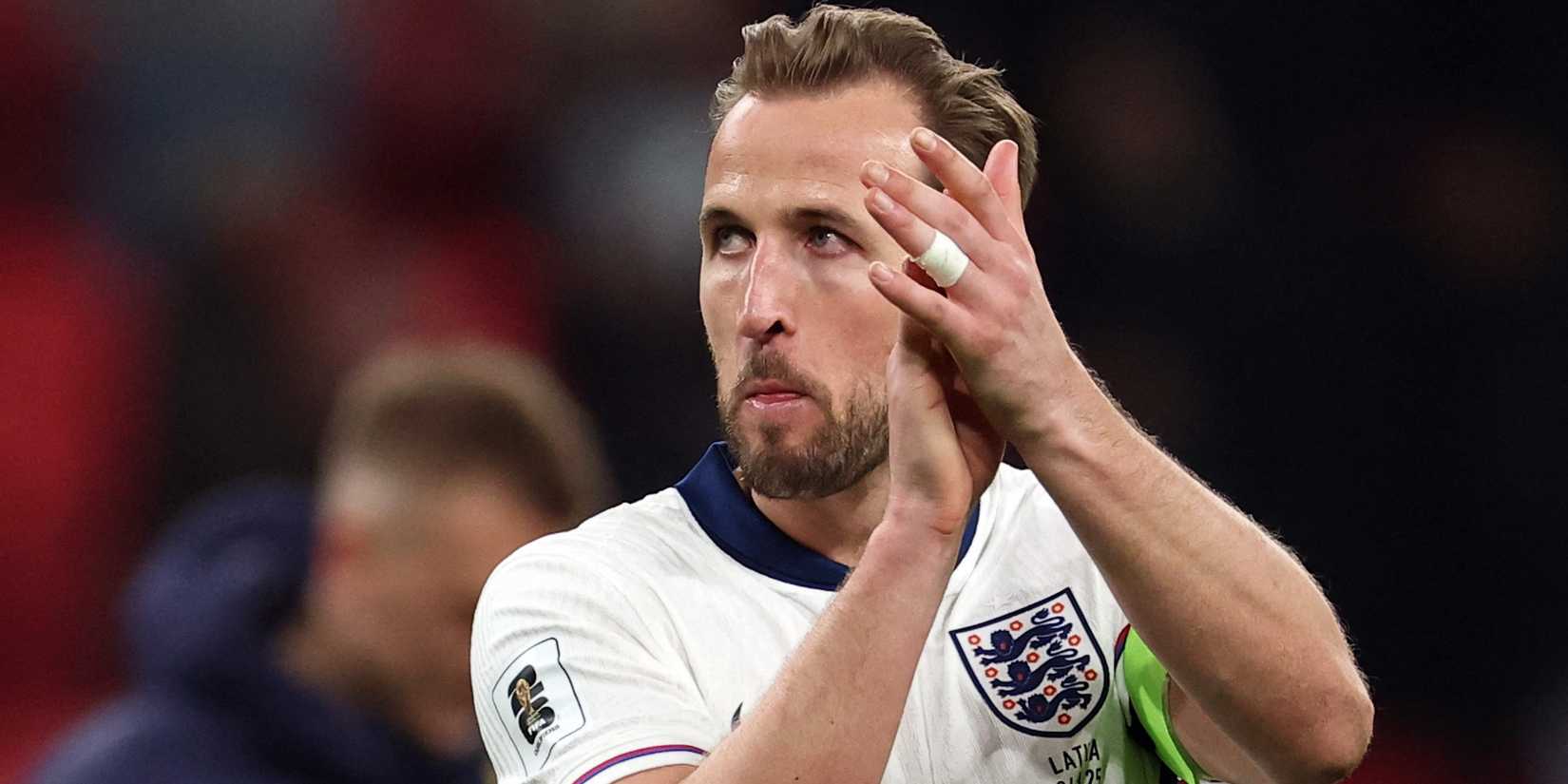England's Harry Kane celebrates after the match