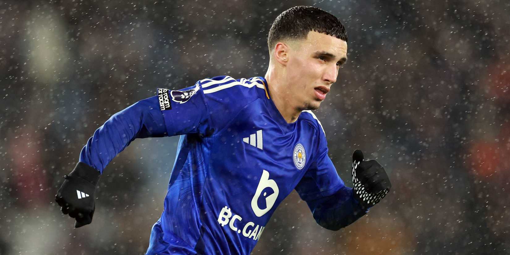 Leicester City`s Bilal El Khannouss em ação