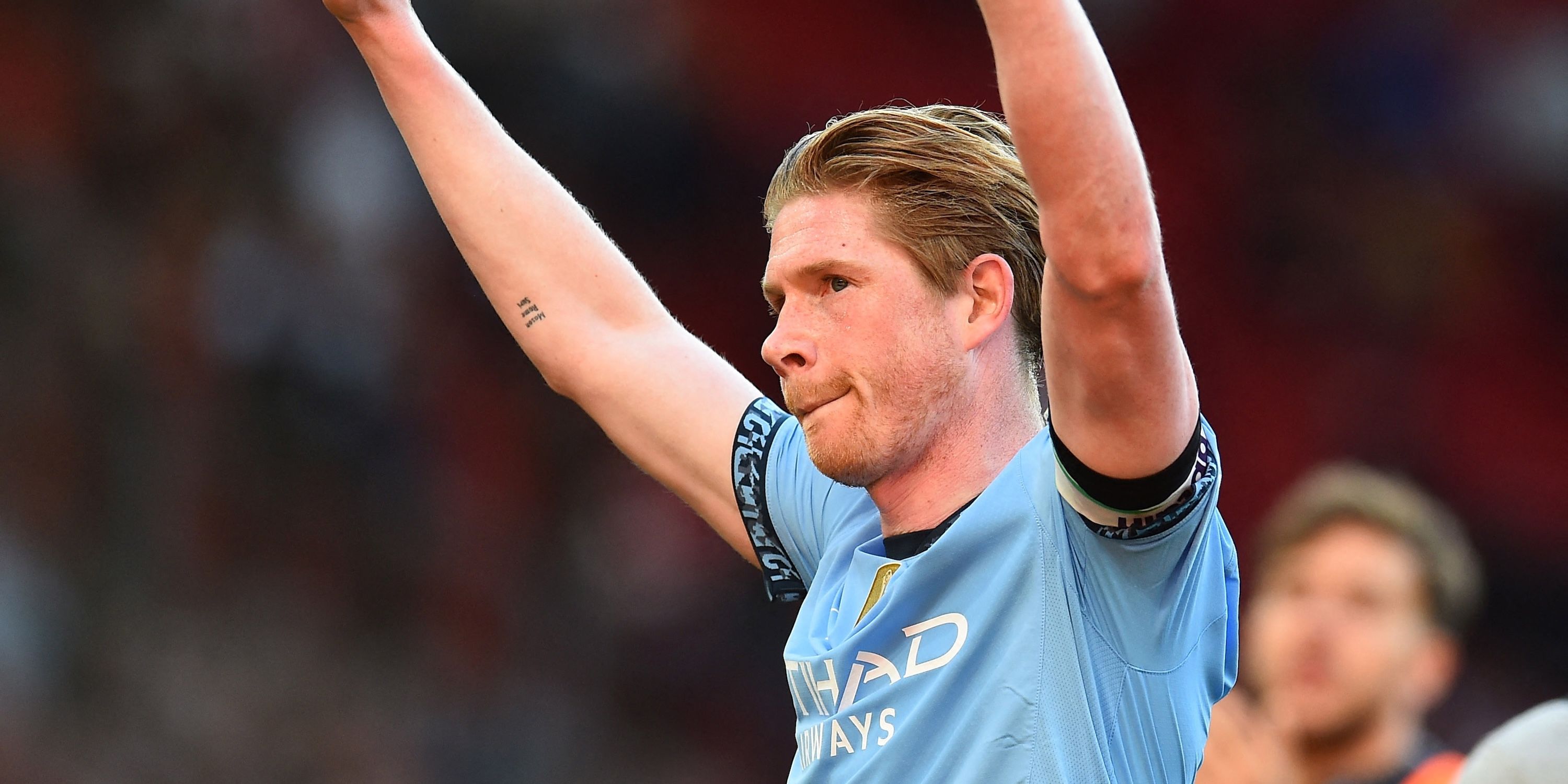 After the game, Manchester City's Kevin de Bruyne
