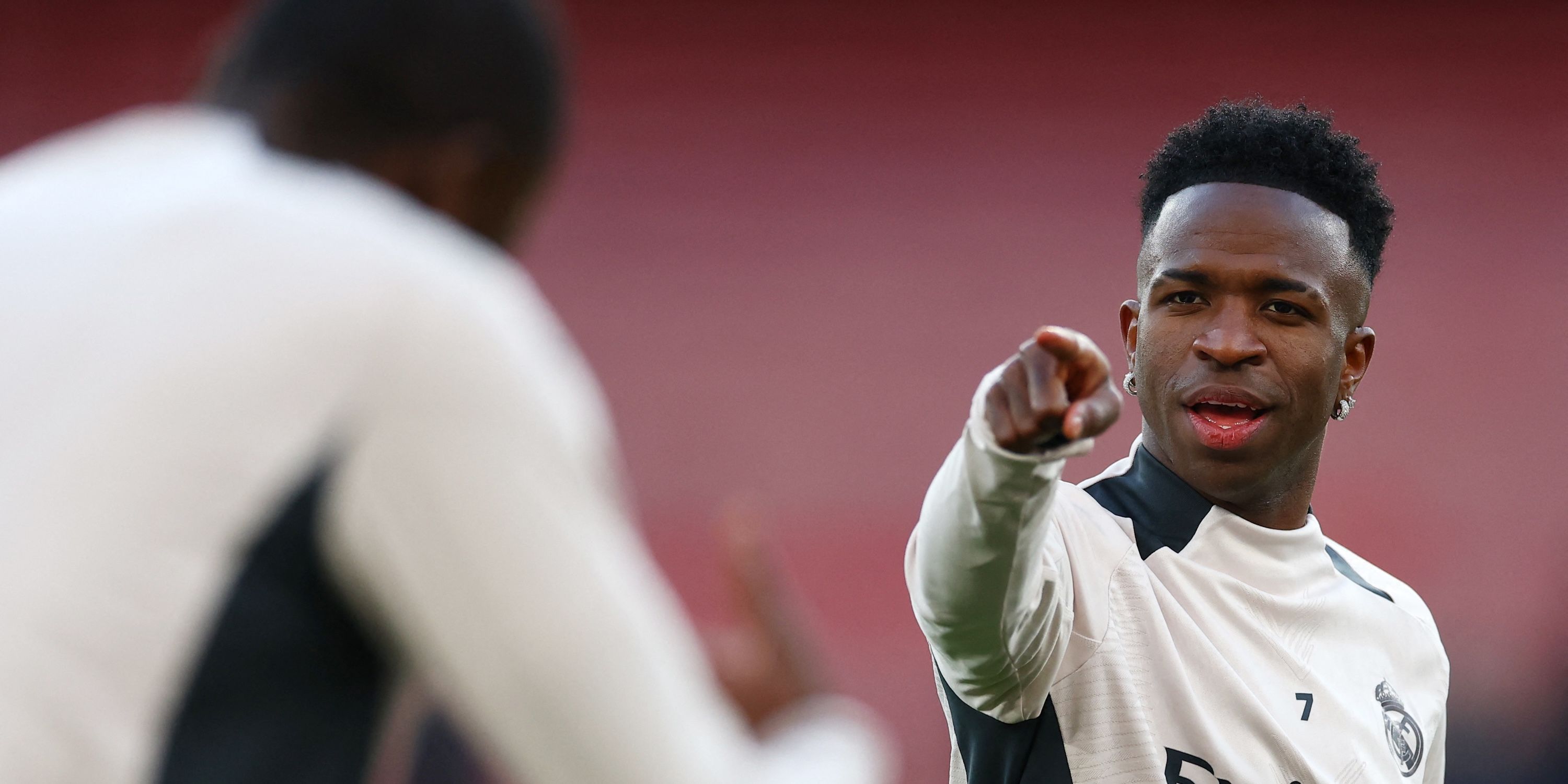 جونيور فينيسيوس من ريال مدريد أثناء التدريب